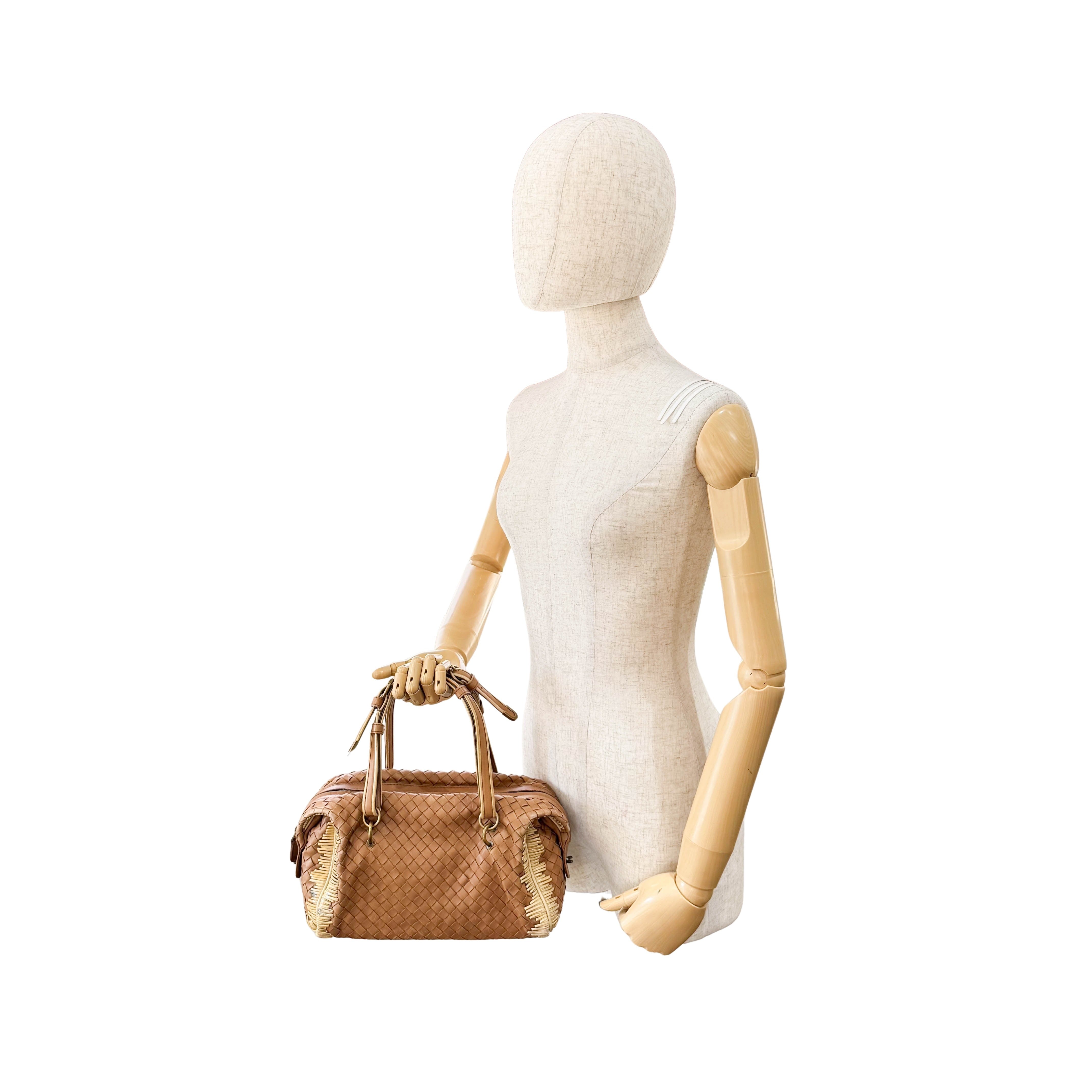 Intrecciato Brown Shoulder Bag