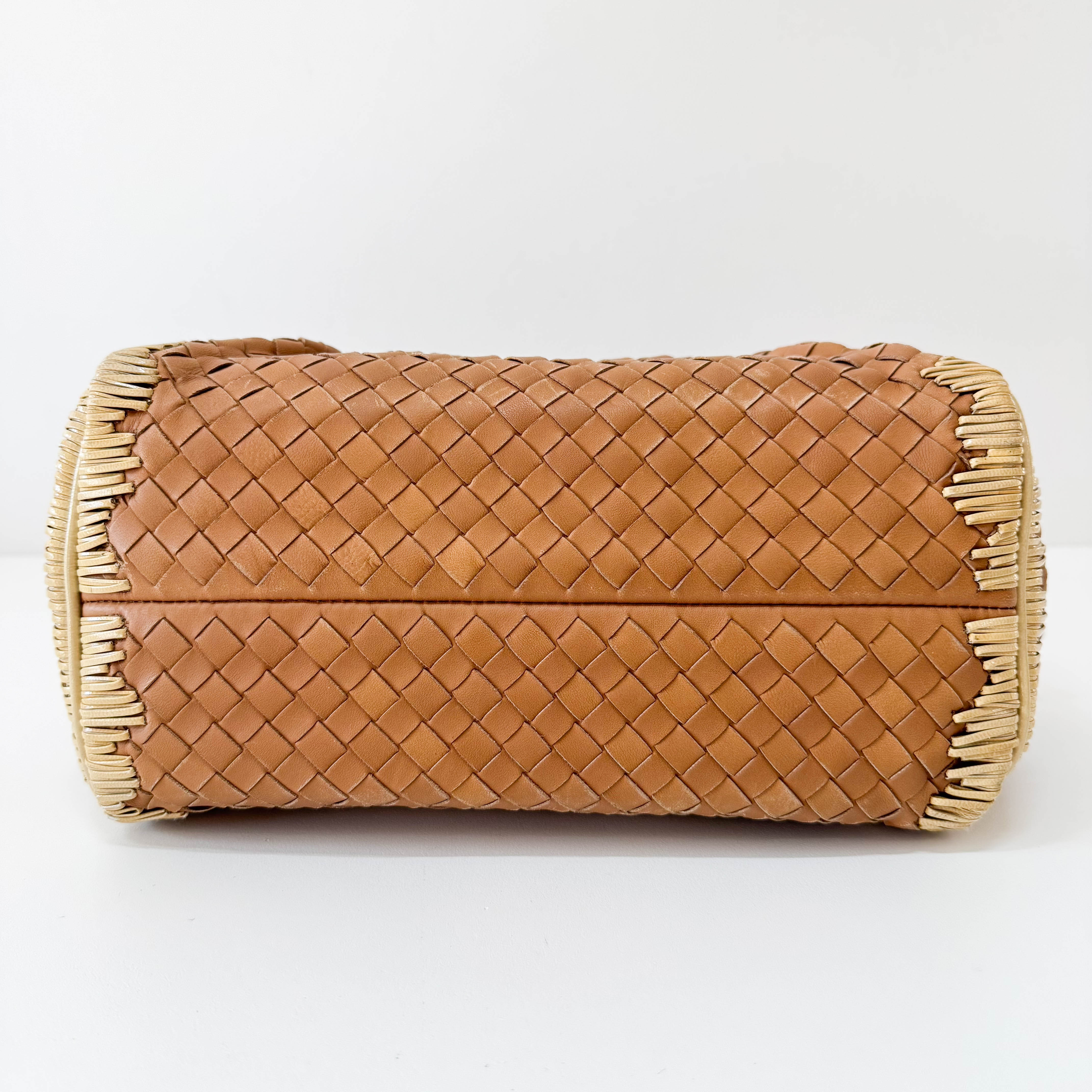 Intrecciato Brown Shoulder Bag