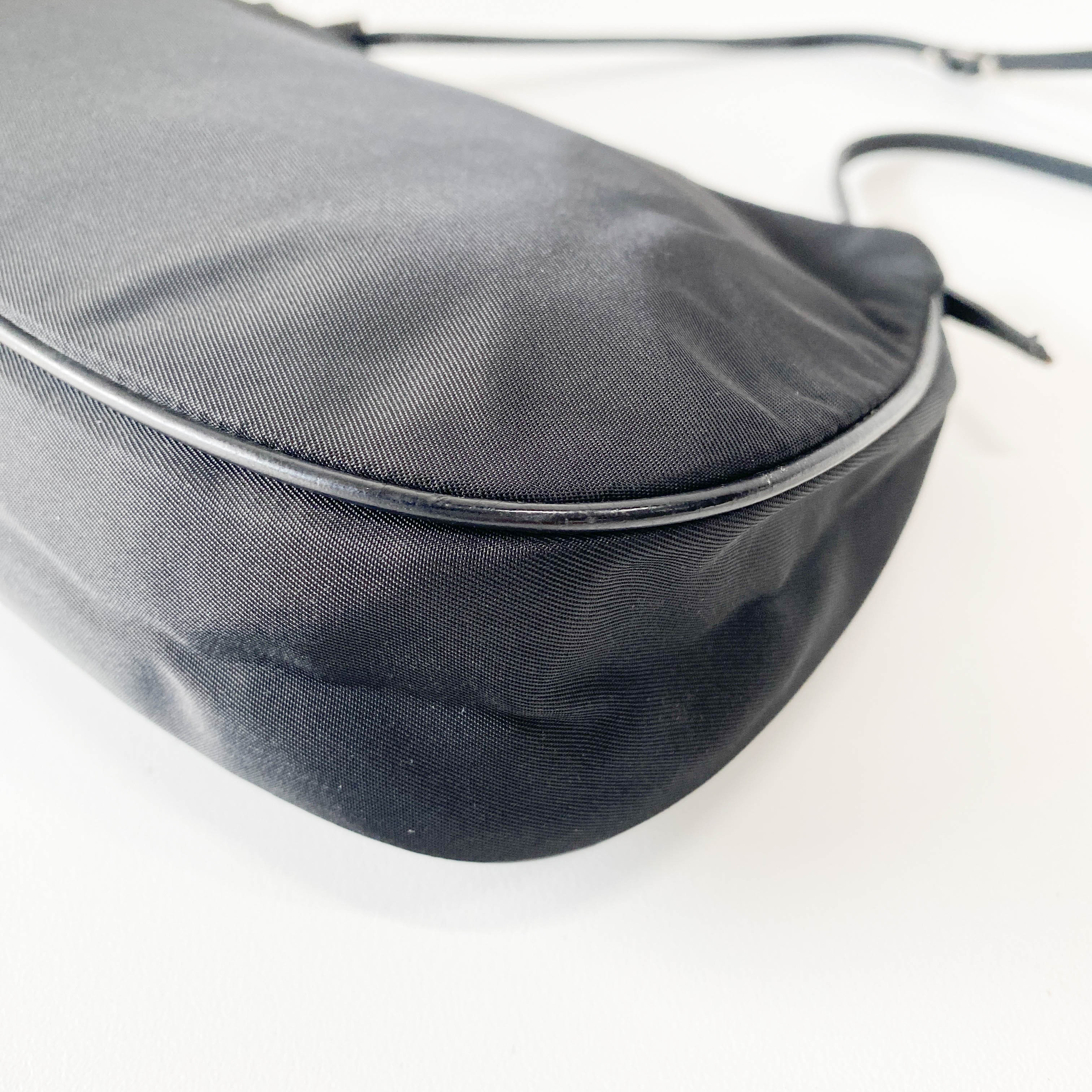 Black Nylon Pouch Shoulder Bag