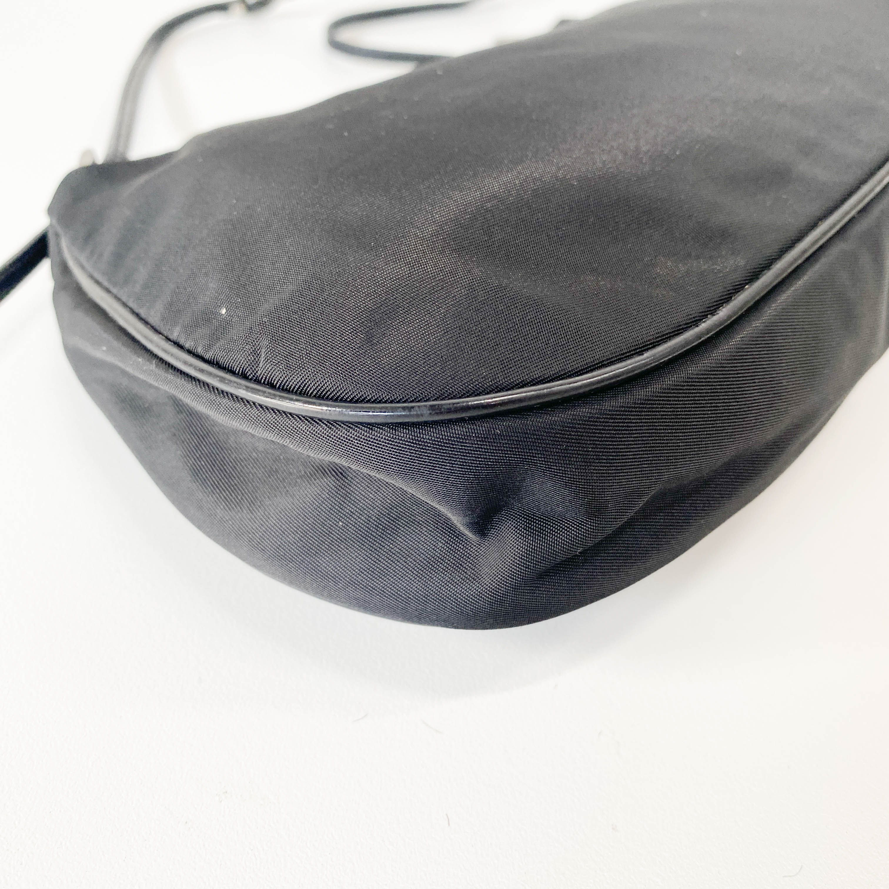 Black Nylon Pouch Shoulder Bag