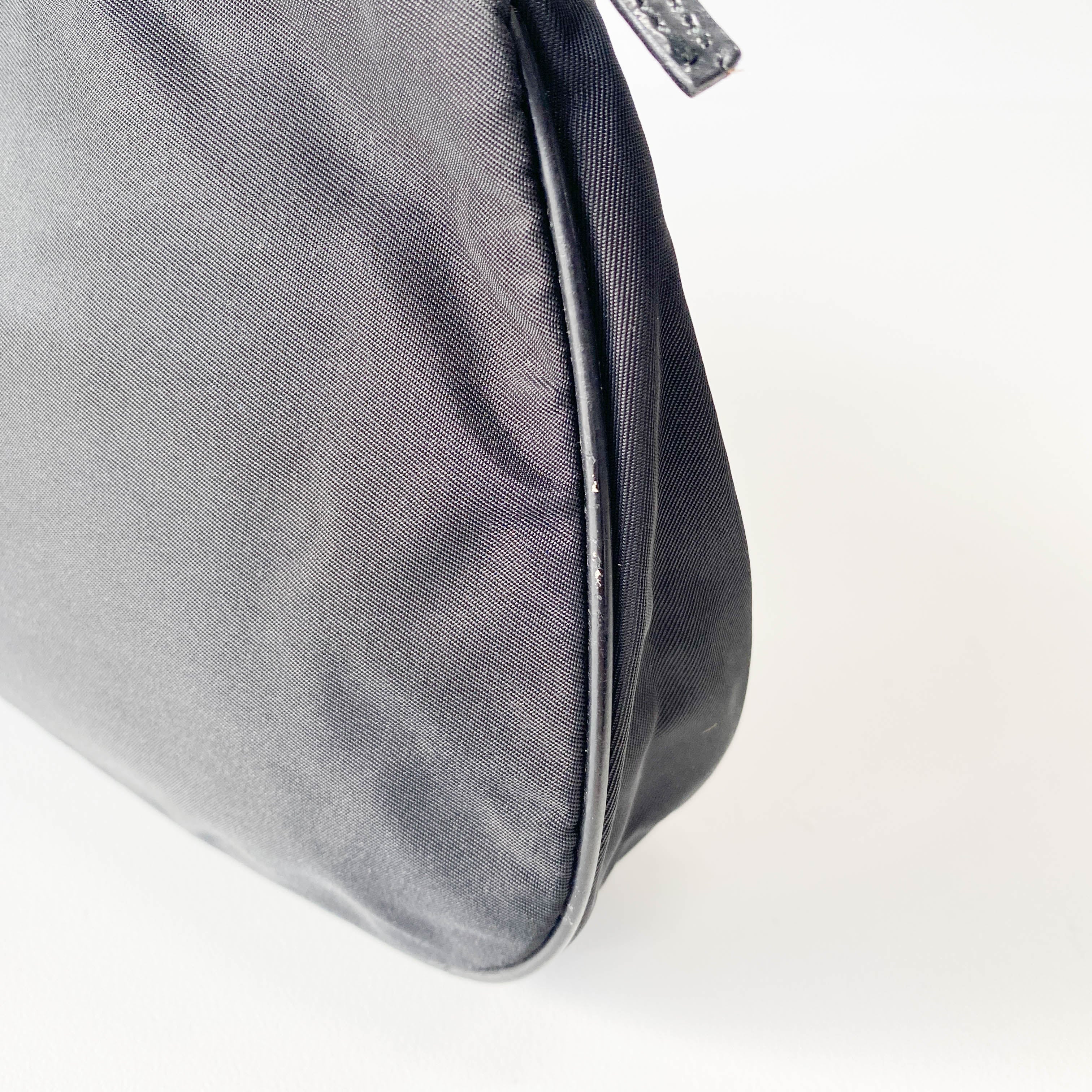 Black Nylon Pouch Shoulder Bag