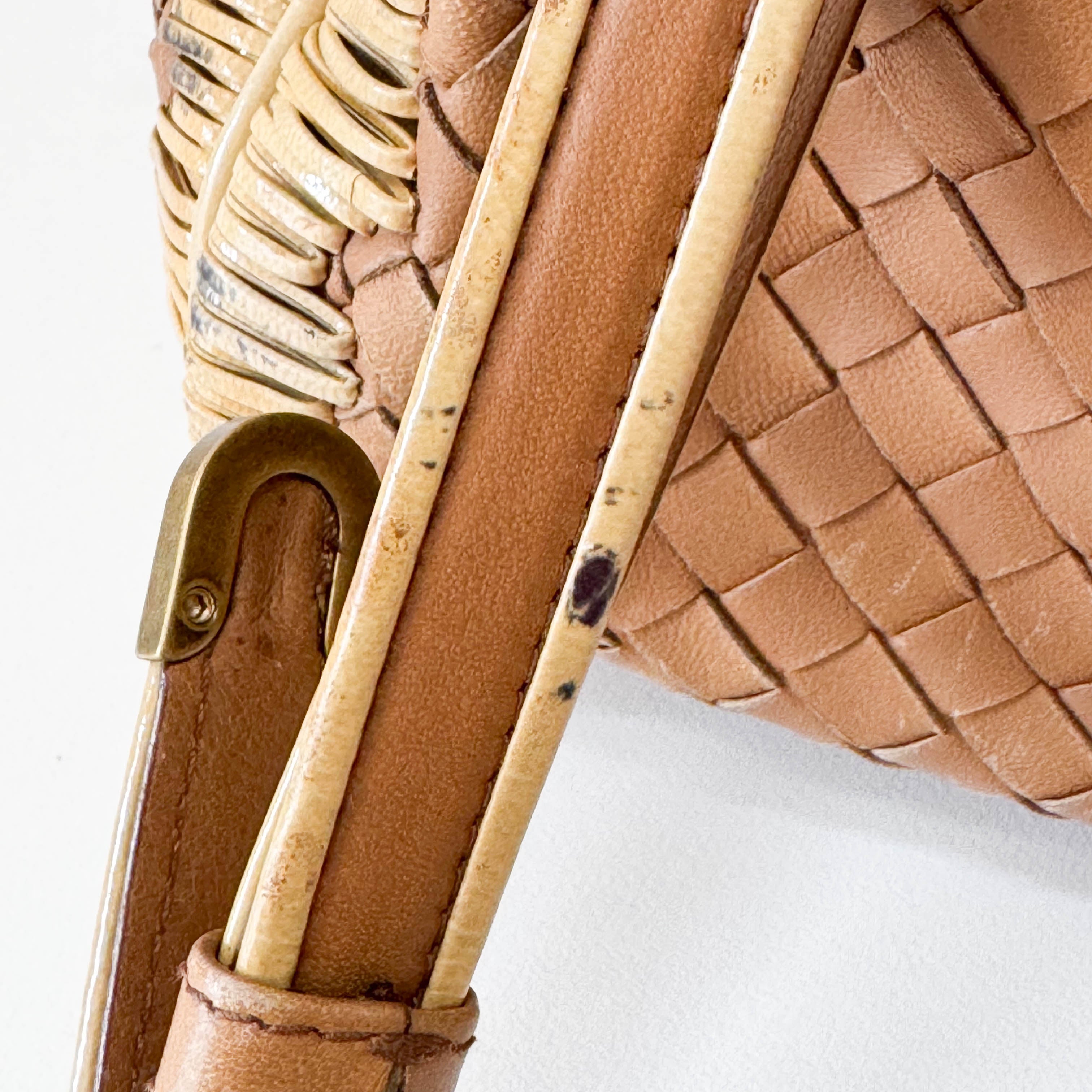 Intrecciato Brown Shoulder Bag