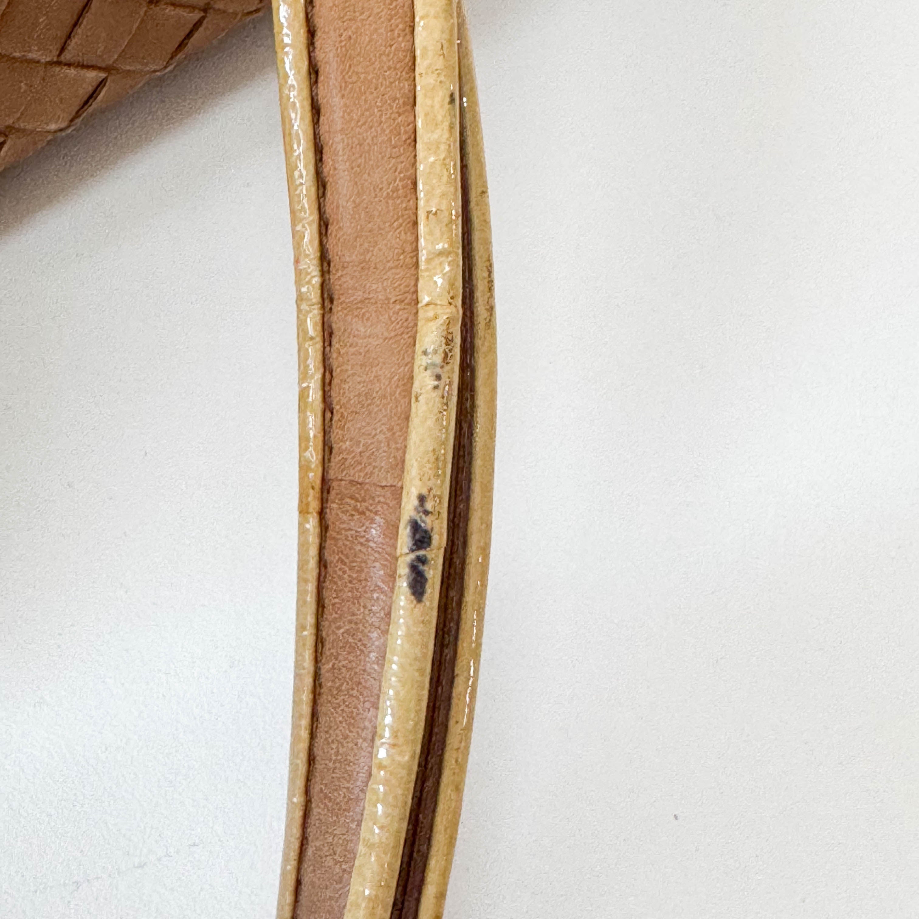 Intrecciato Brown Shoulder Bag