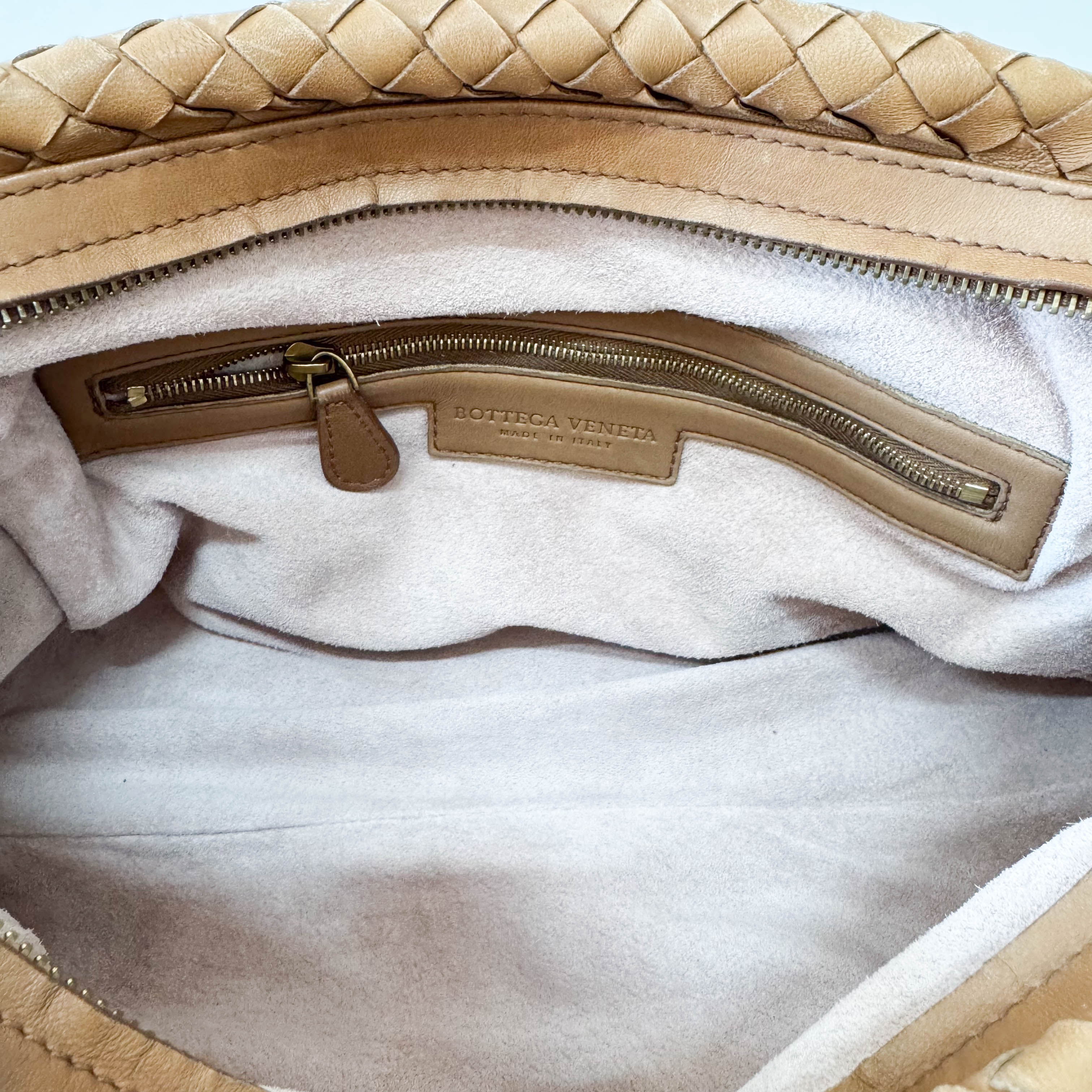 Intrecciato Brown Shoulder Bag