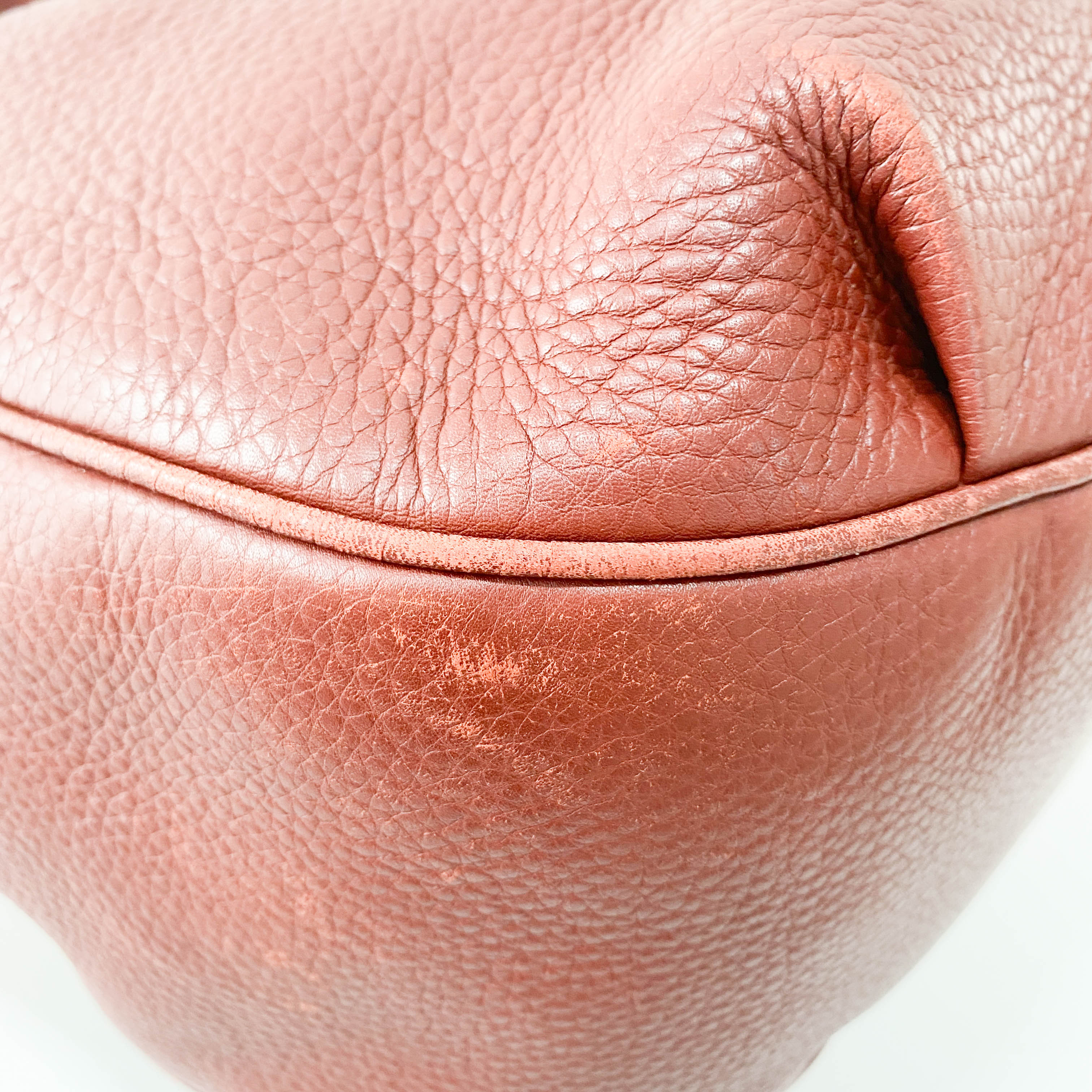 Horsebit Burgundy Leather Hobo Shoulder Bag