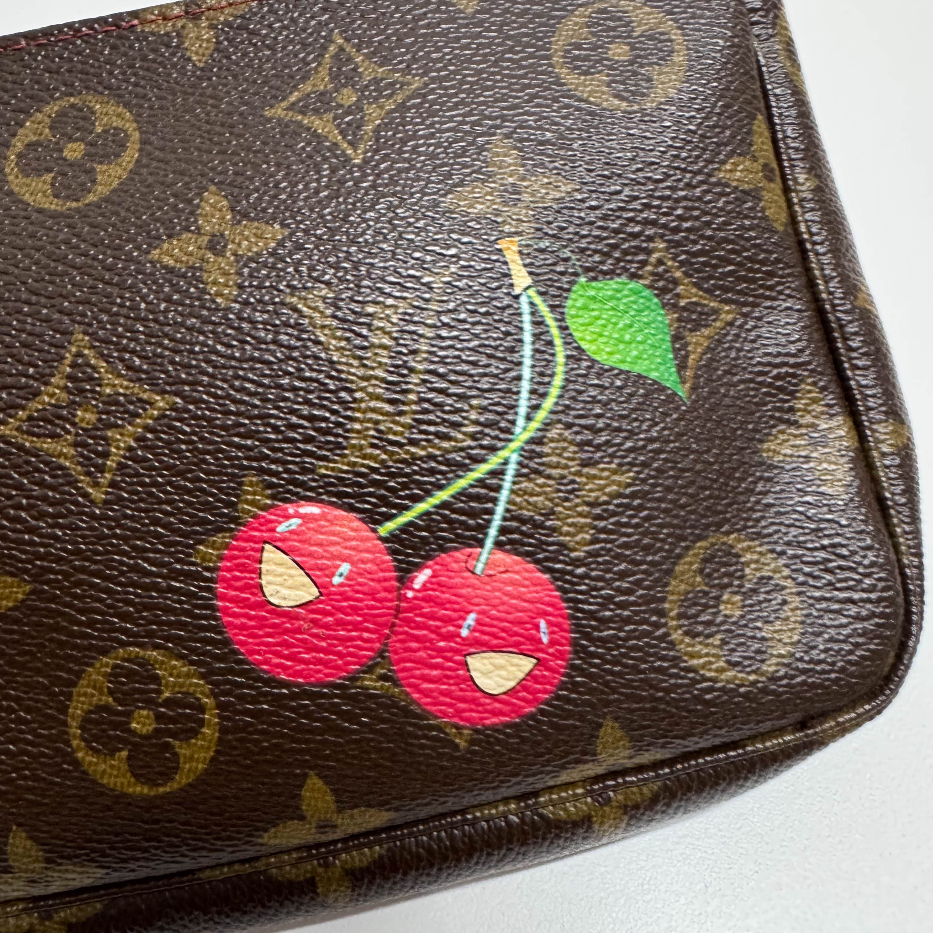 LV x Takashi Murakami Monogram Cherry Pochette Accesoire