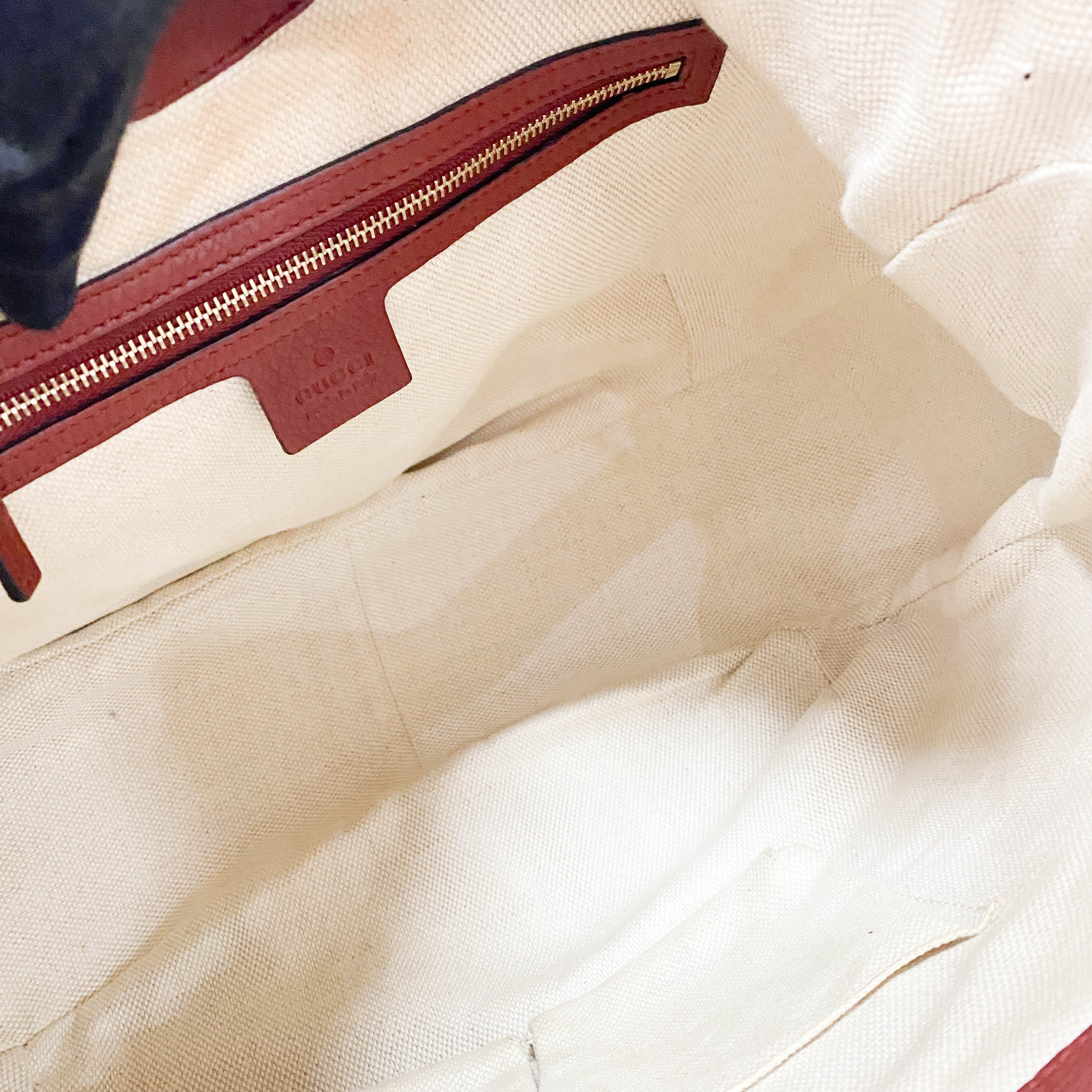 Horsebit Burgundy Leather Hobo Shoulder Bag