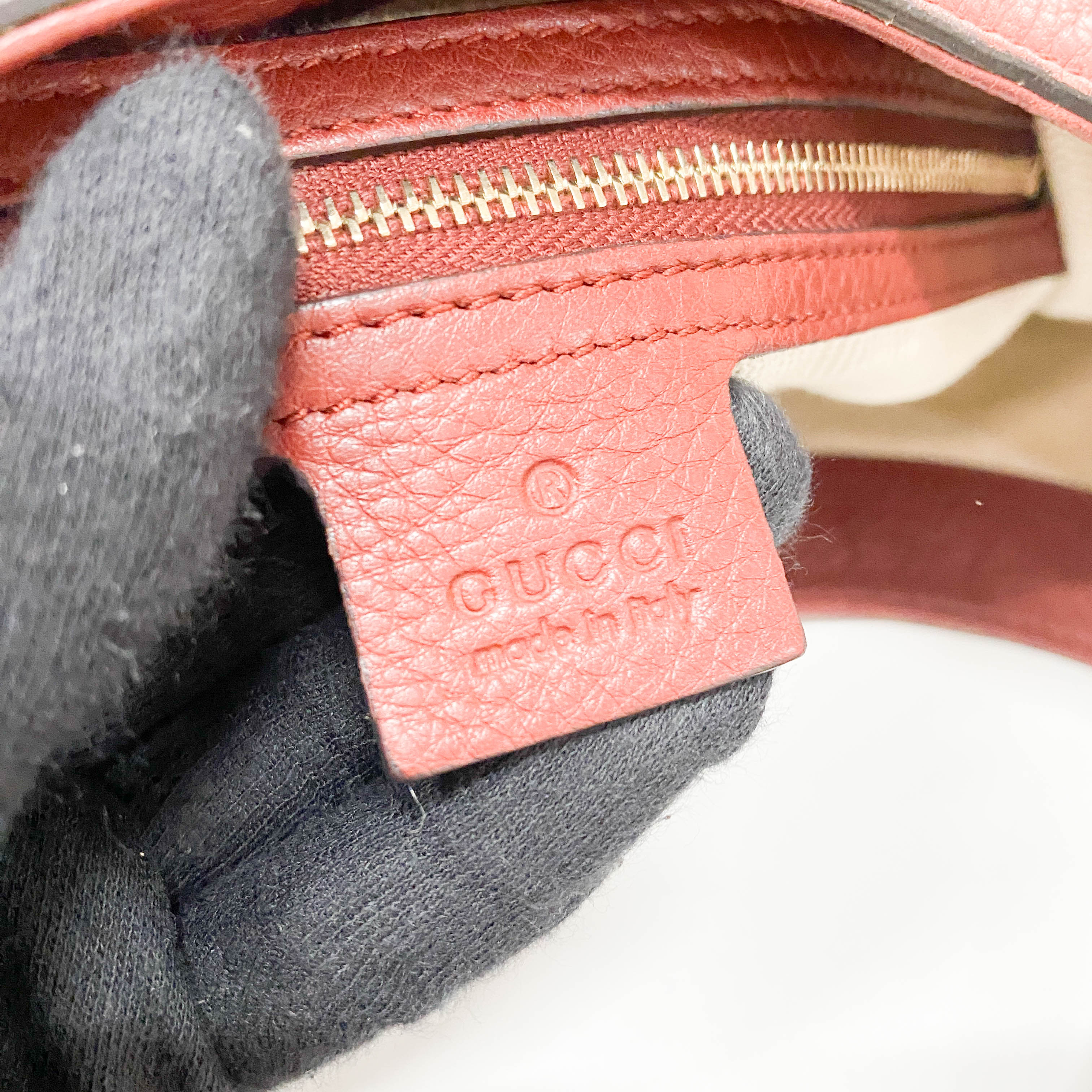 Horsebit Burgundy Leather Hobo Shoulder Bag