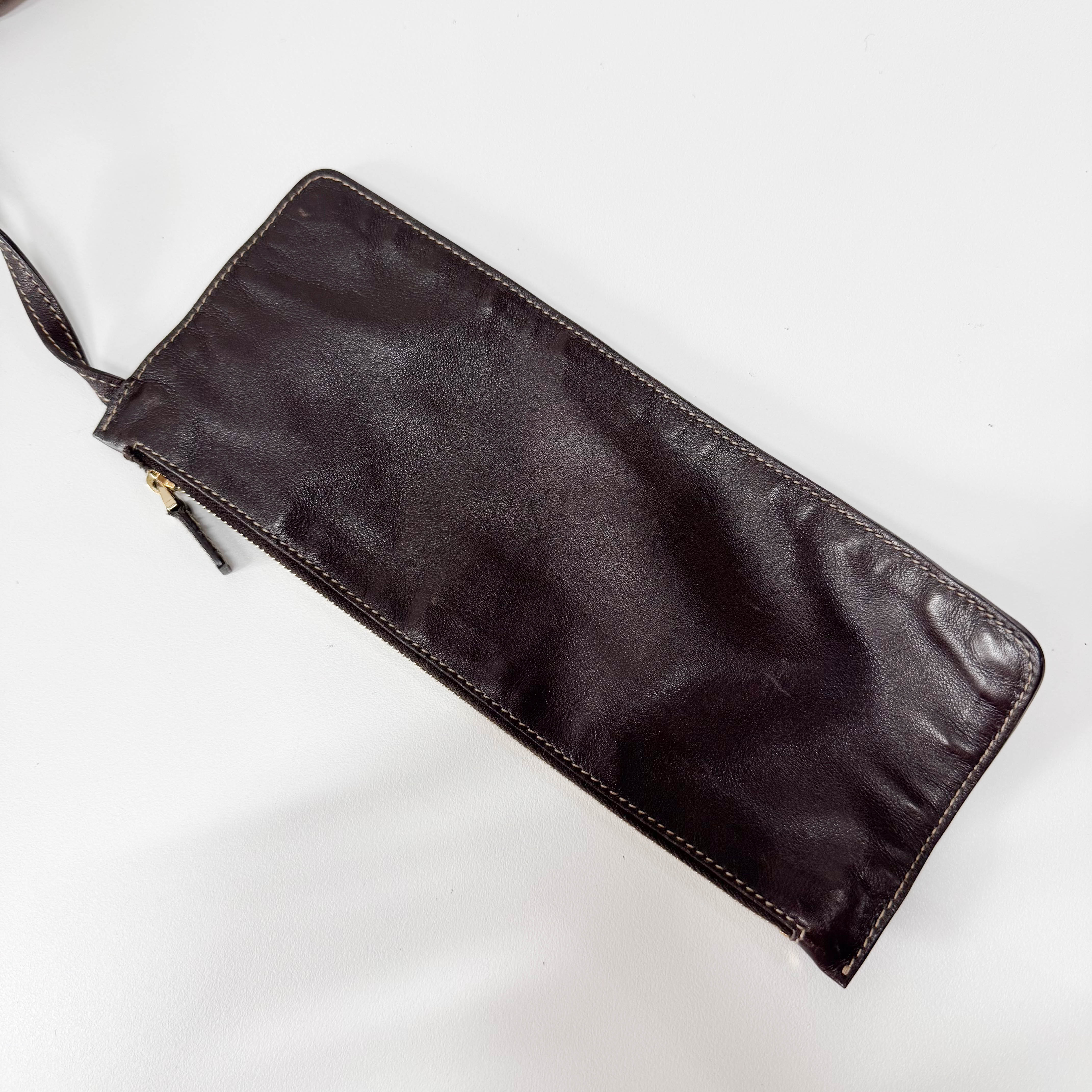 Bamboo Top Handle Sheep Fur Shoulder Bag