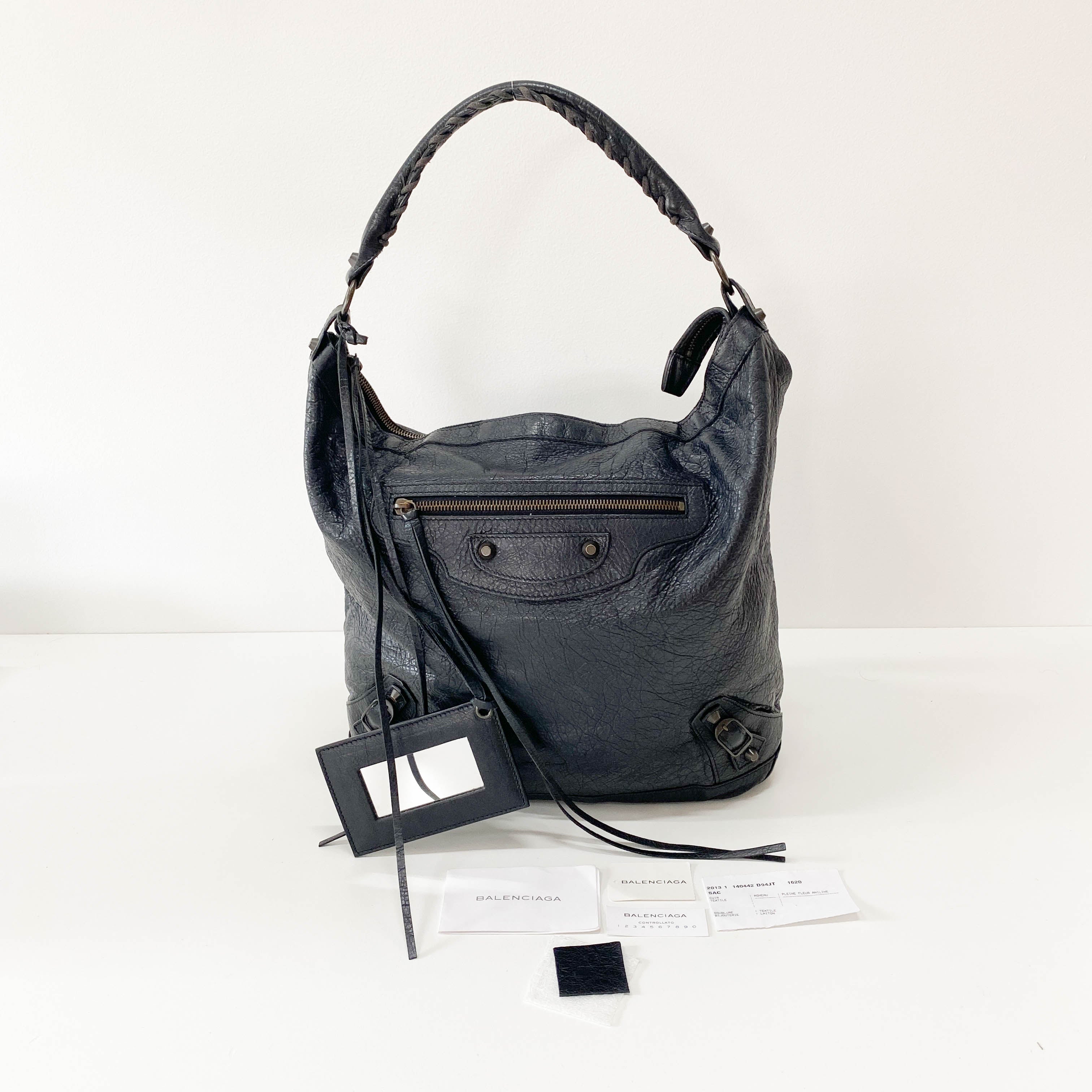 The Day Black Leather Bag