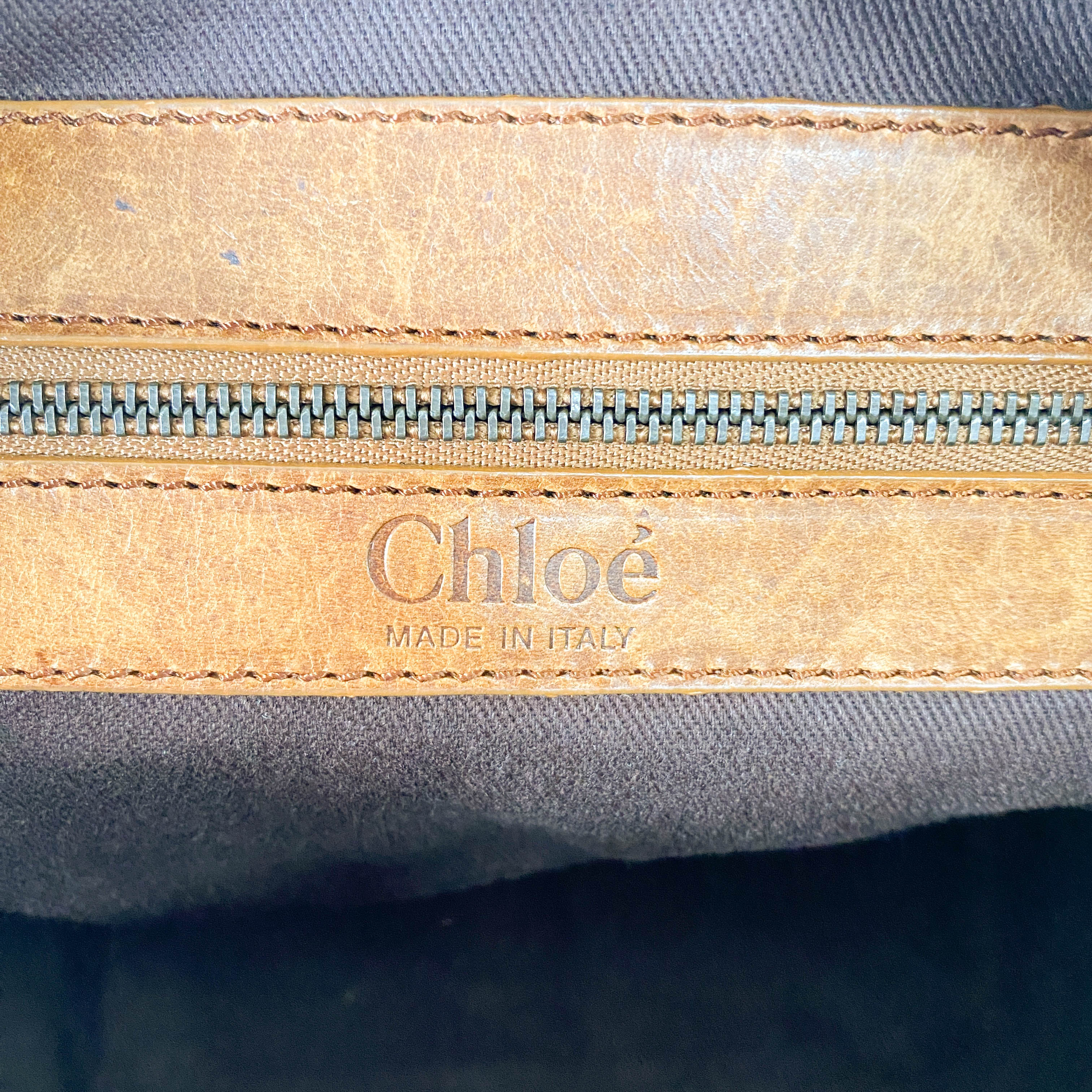 Silverado Bronze Python Embossed Leather Shoulder Bag