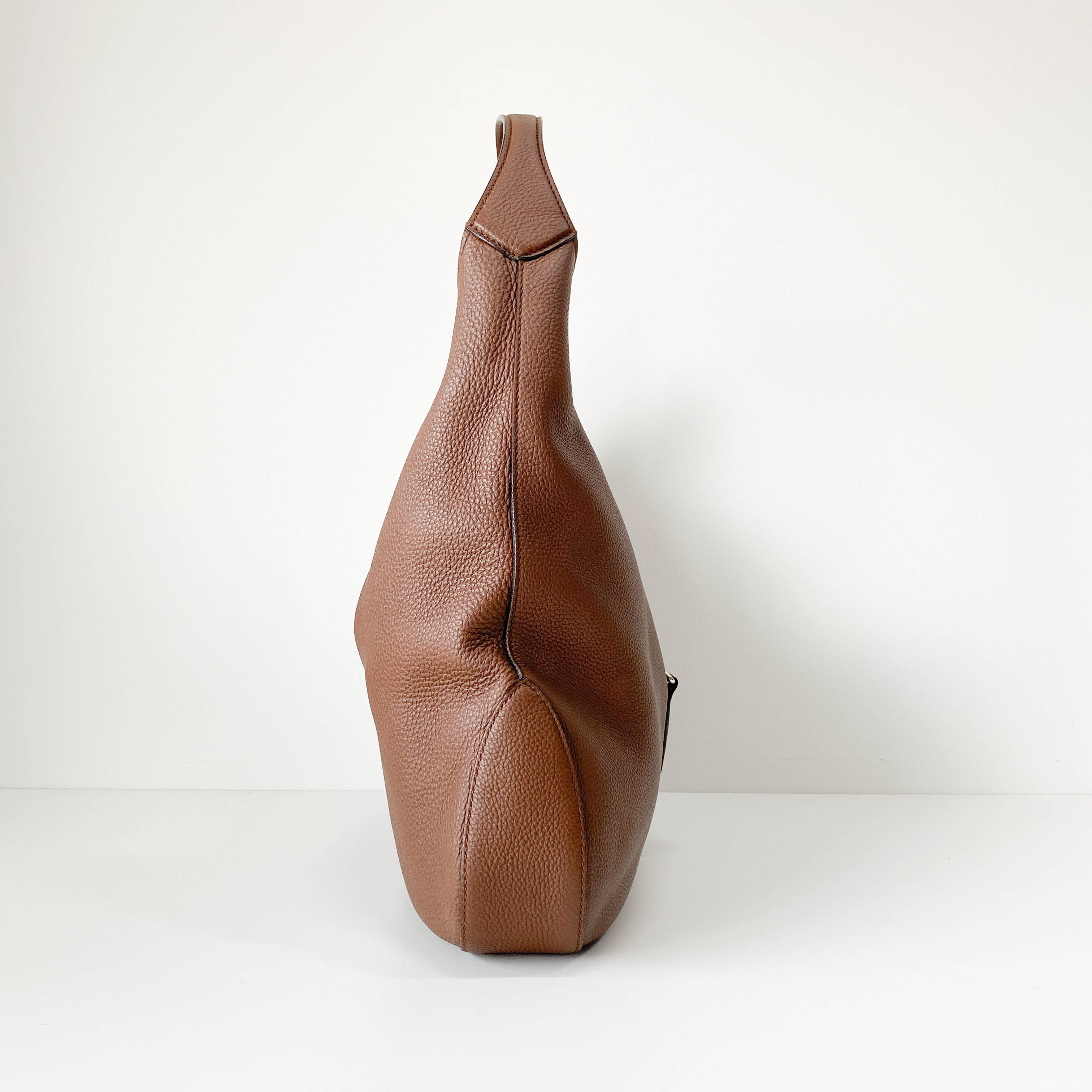 Jackie Brown Leather Hobo Shoulder Bag