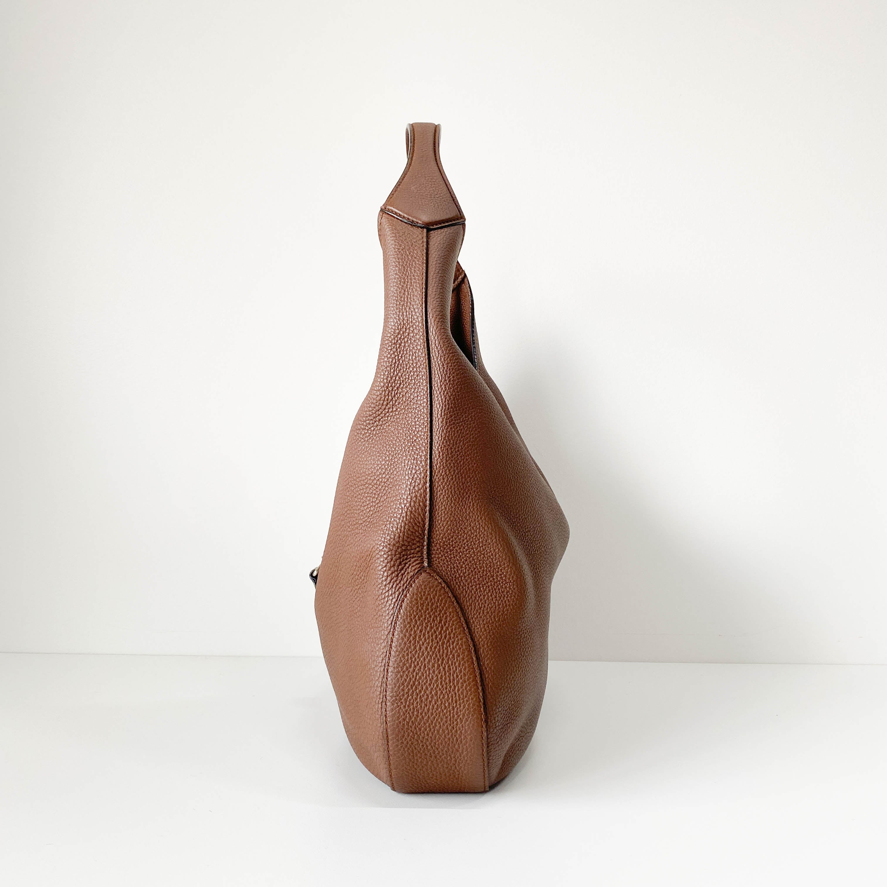 Jackie Brown Leather Hobo Shoulder Bag