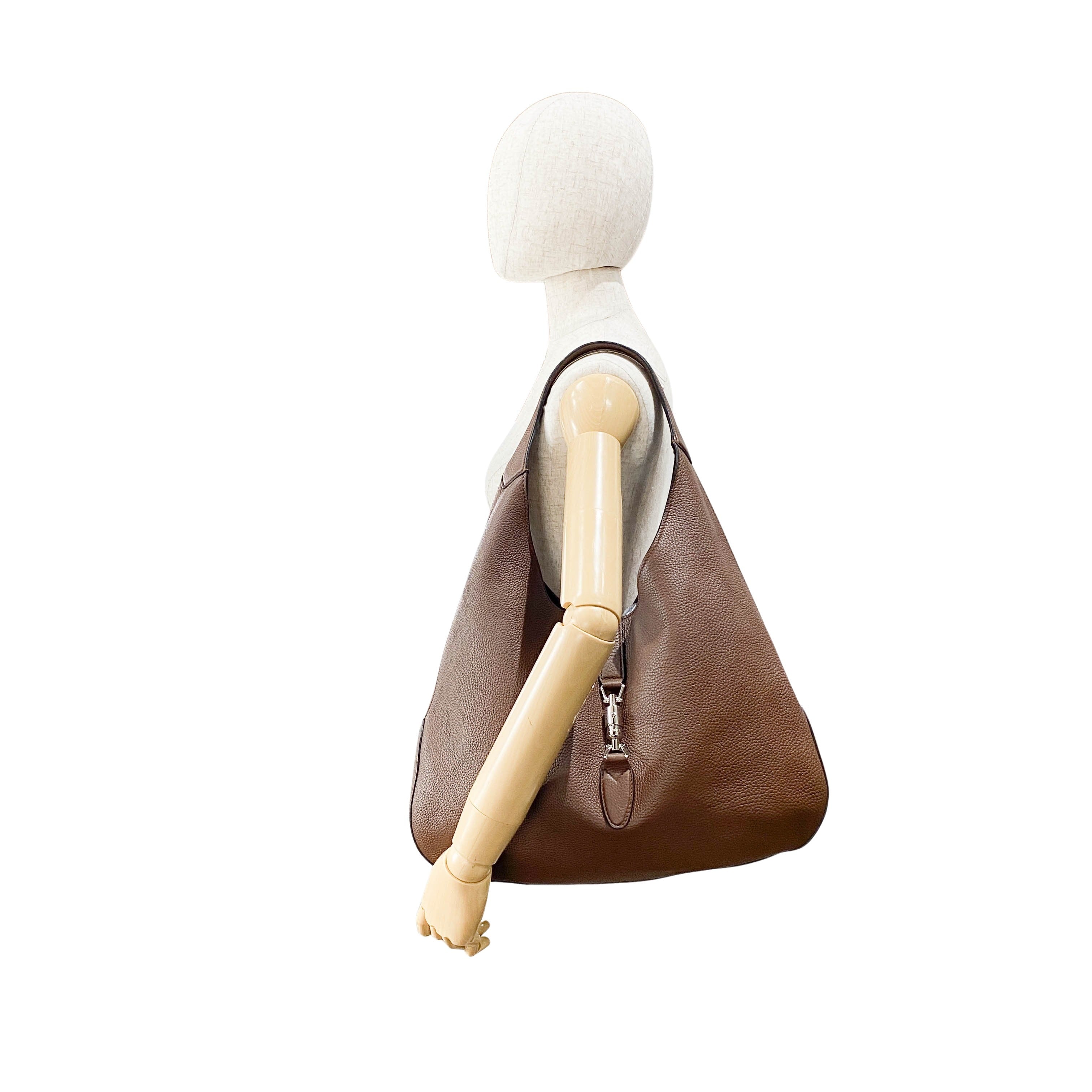 Jackie Brown Leather Hobo Shoulder Bag