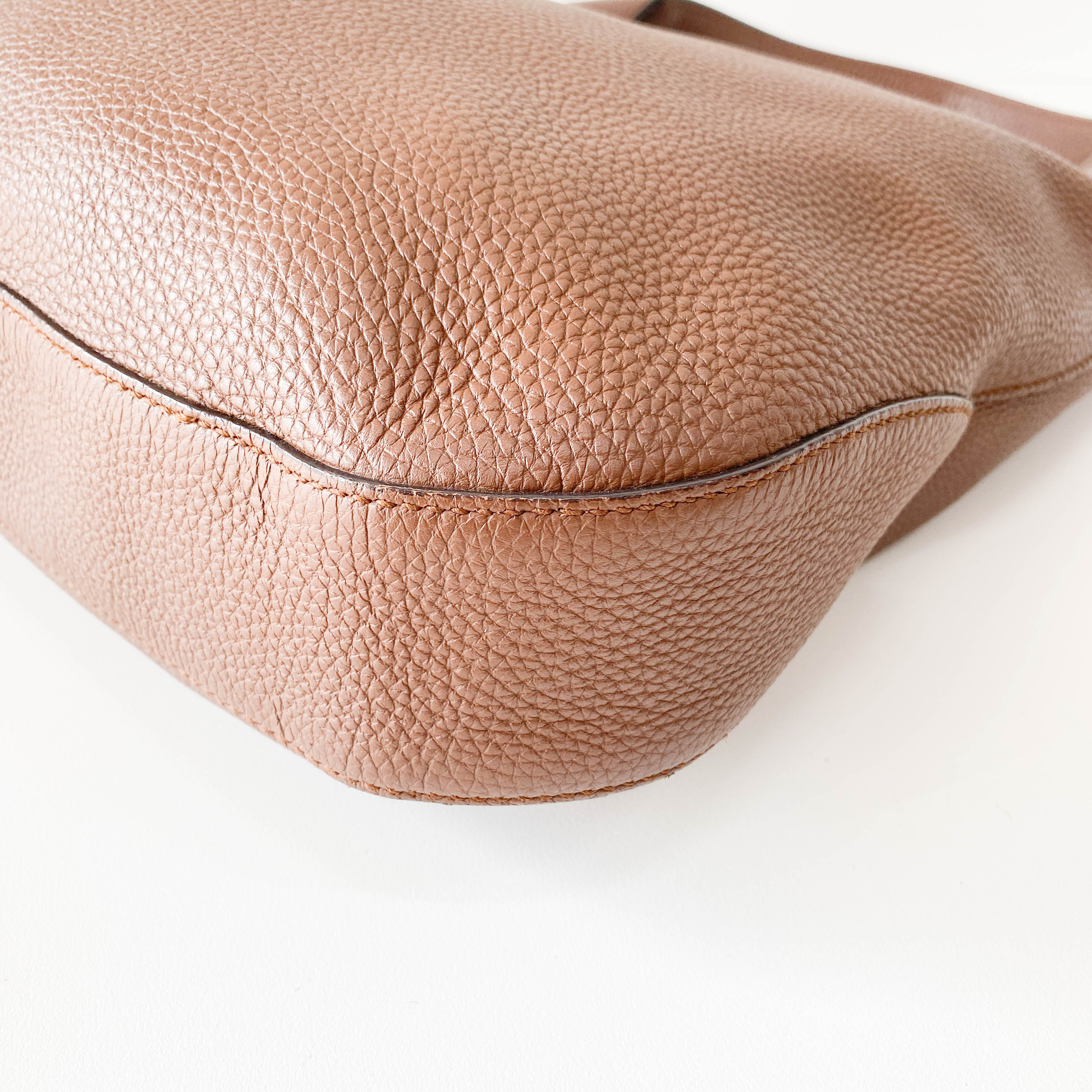 Jackie Brown Leather Hobo Shoulder Bag