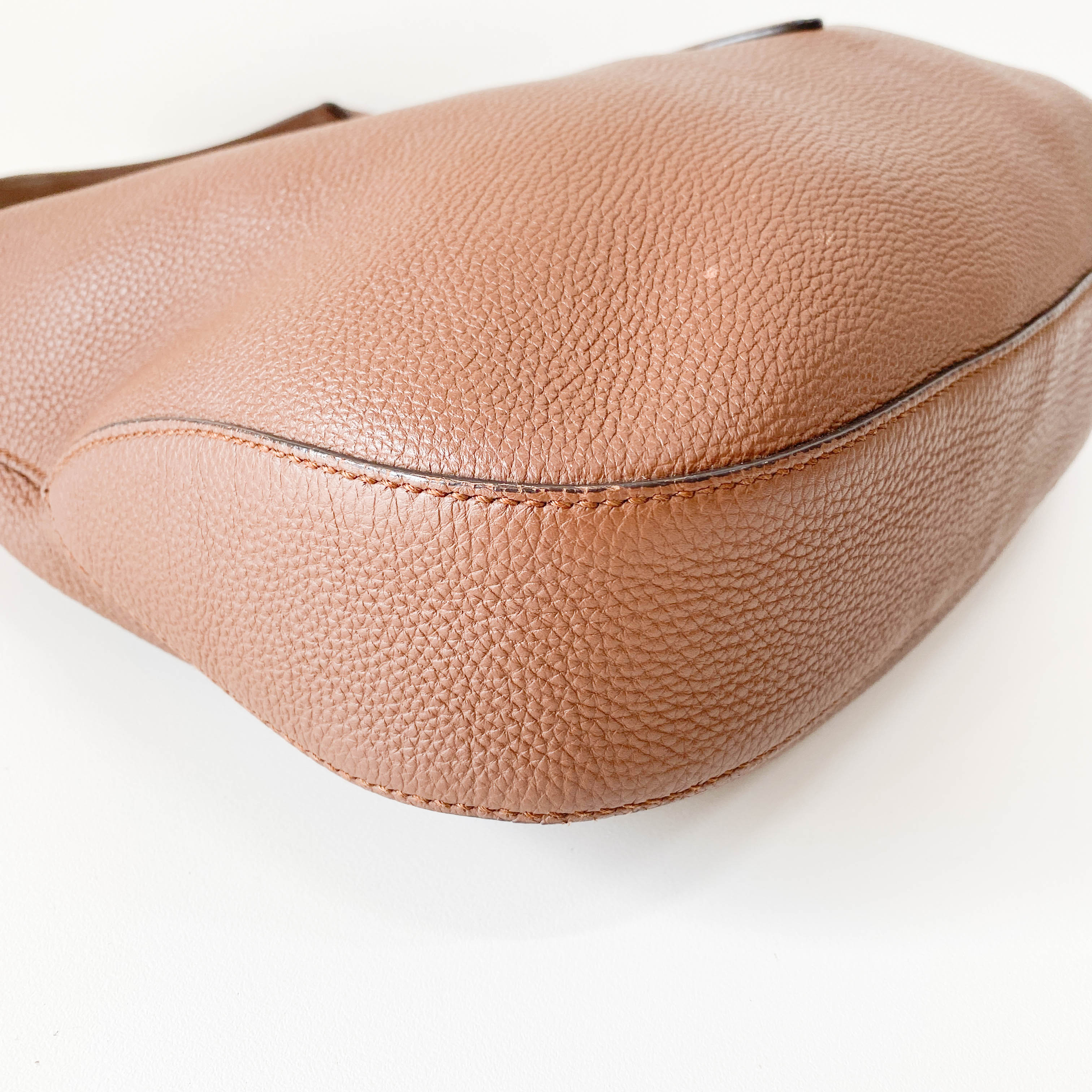 Jackie Brown Leather Hobo Shoulder Bag