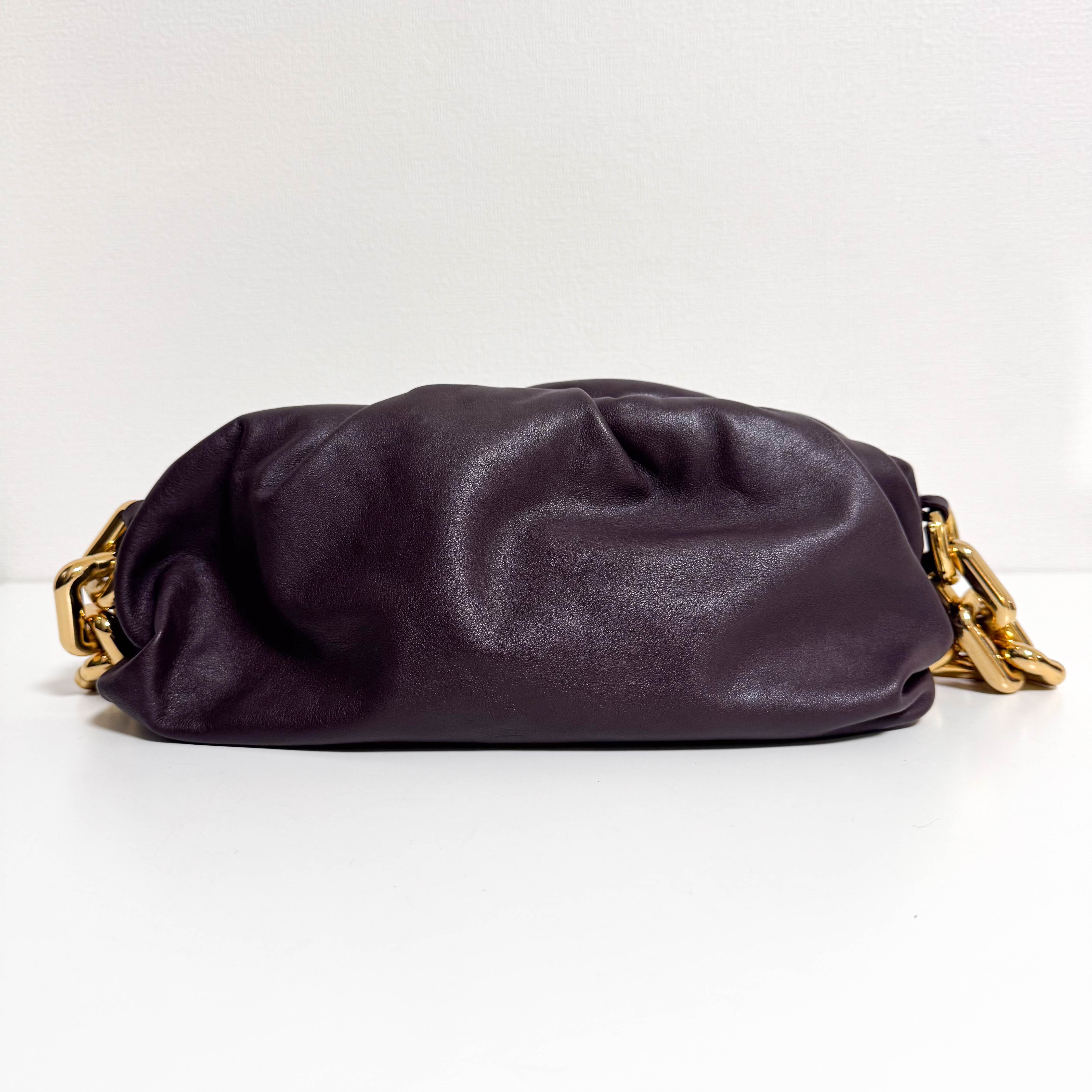 The Chain Pouch Purple Leather Shoulder Bag