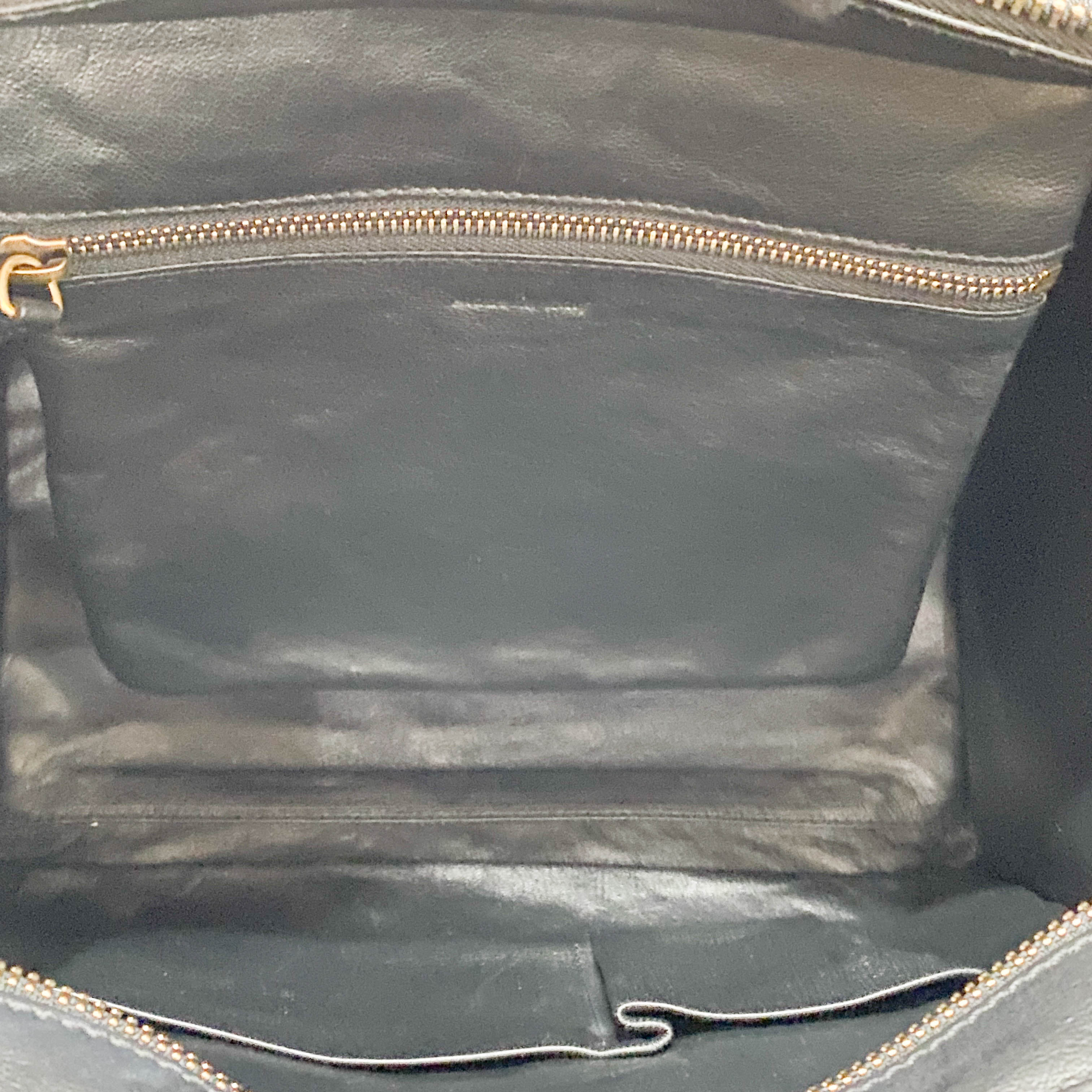 Luggage Denim/Leather Tote Bag