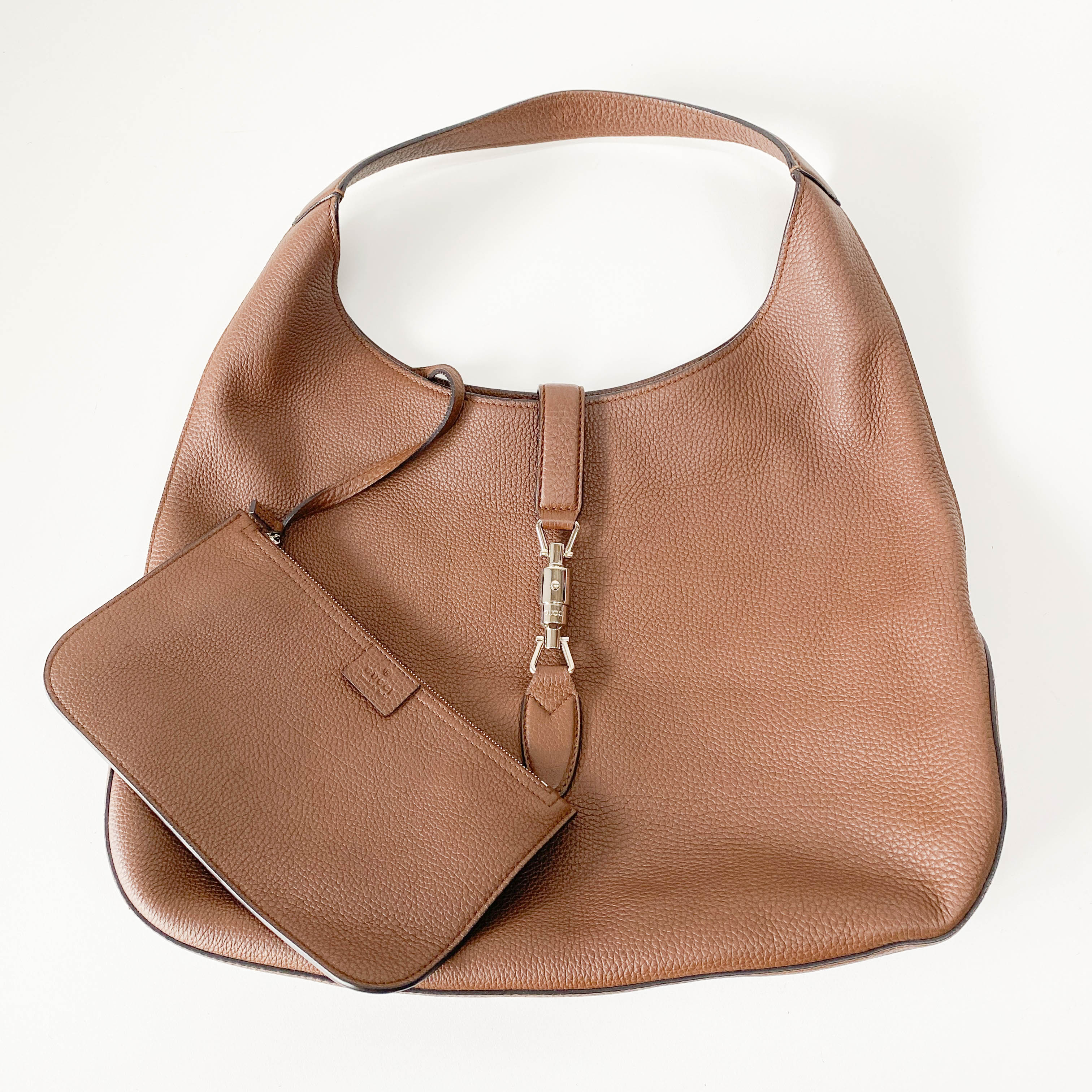 Jackie Brown Leather Hobo Shoulder Bag