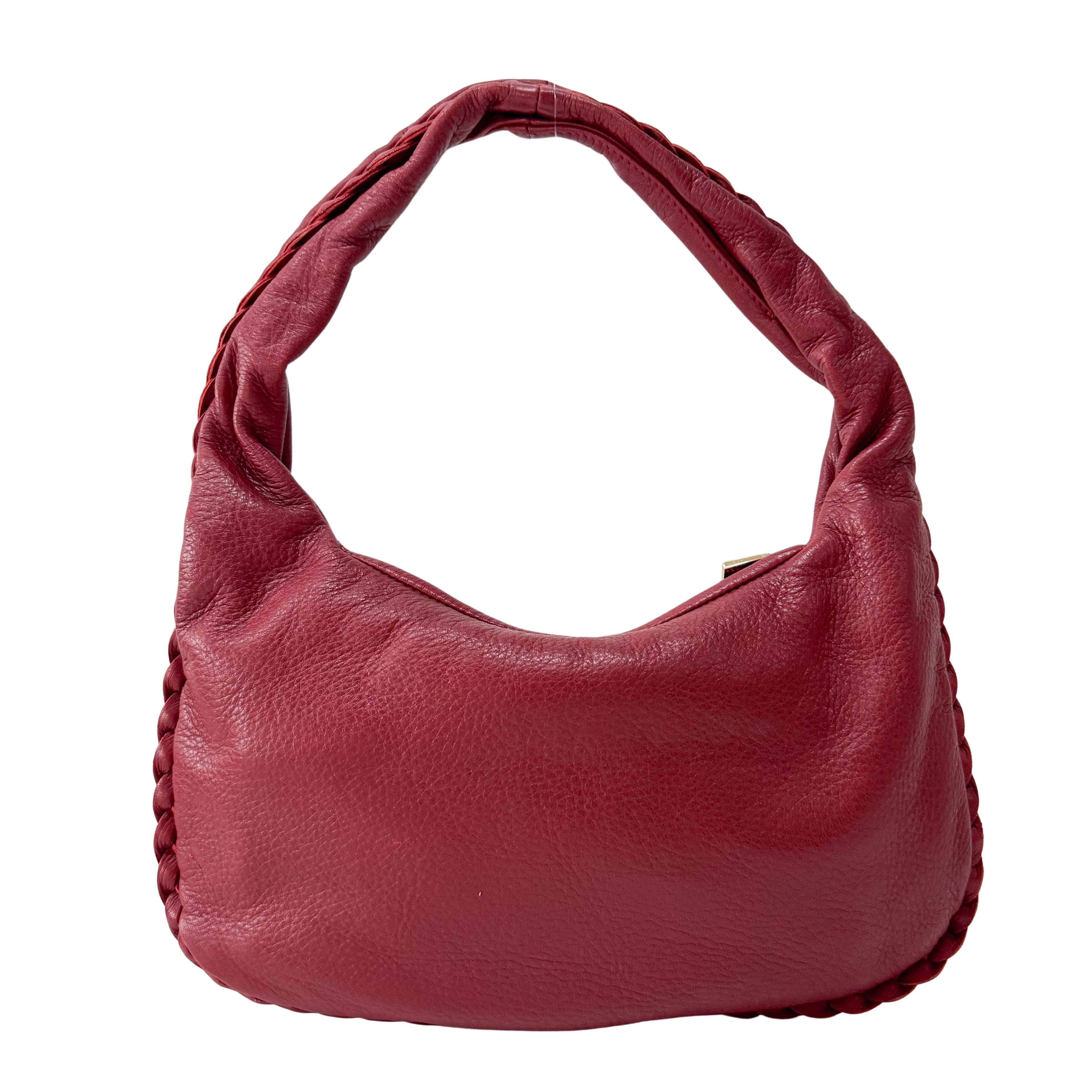 Red Leather Shoulder Bag