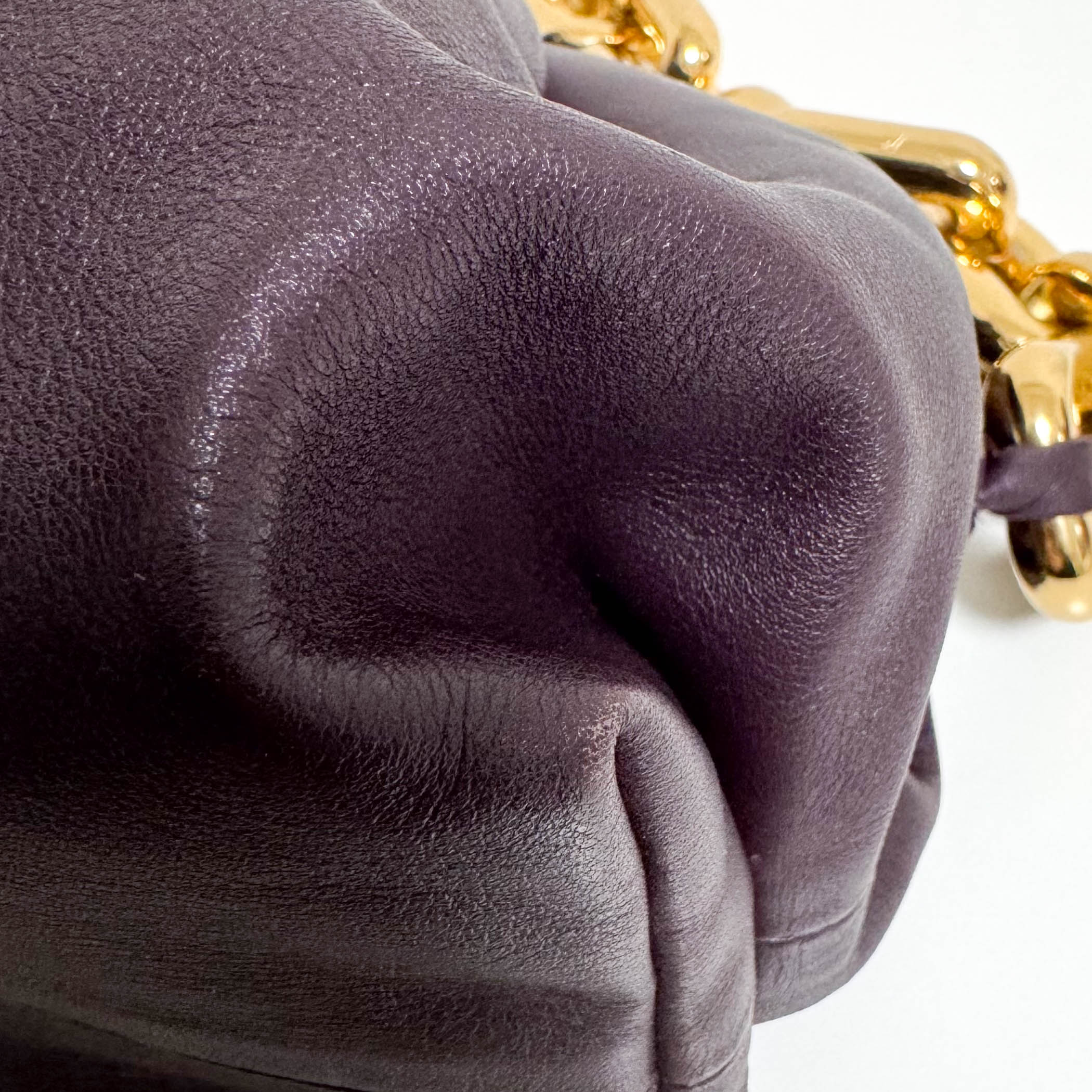 The Chain Pouch Purple Leather Shoulder Bag