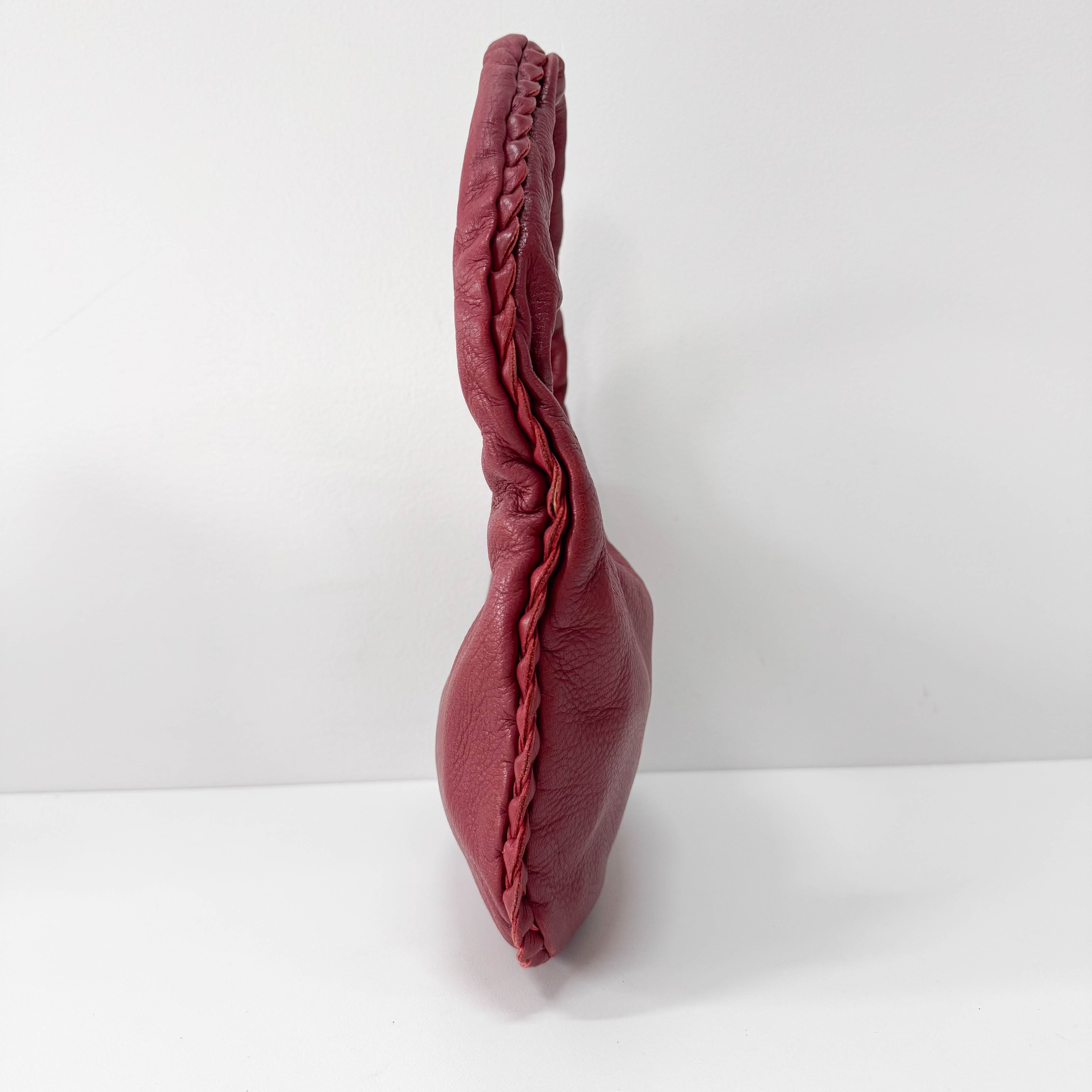 Red Leather Shoulder Bag