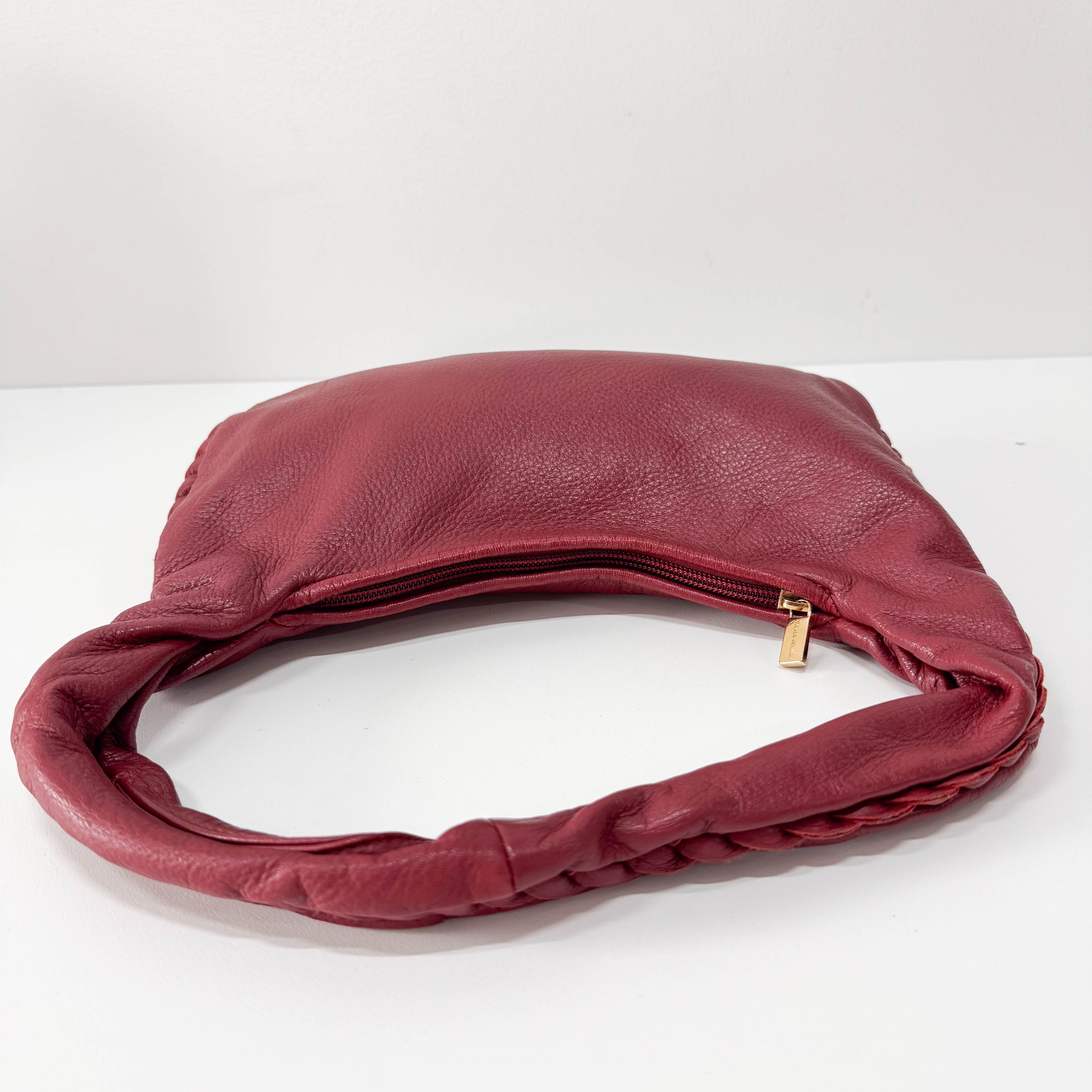 Red Leather Shoulder Bag