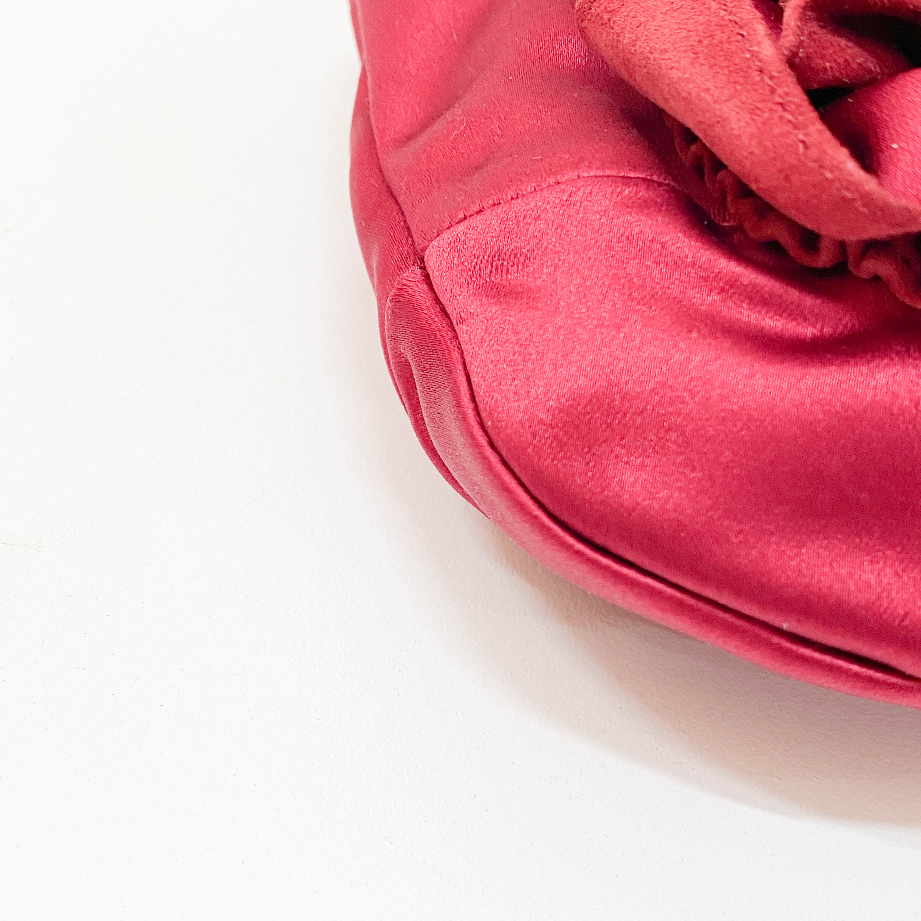 Rive Gauche Mini Red Satin Handbag