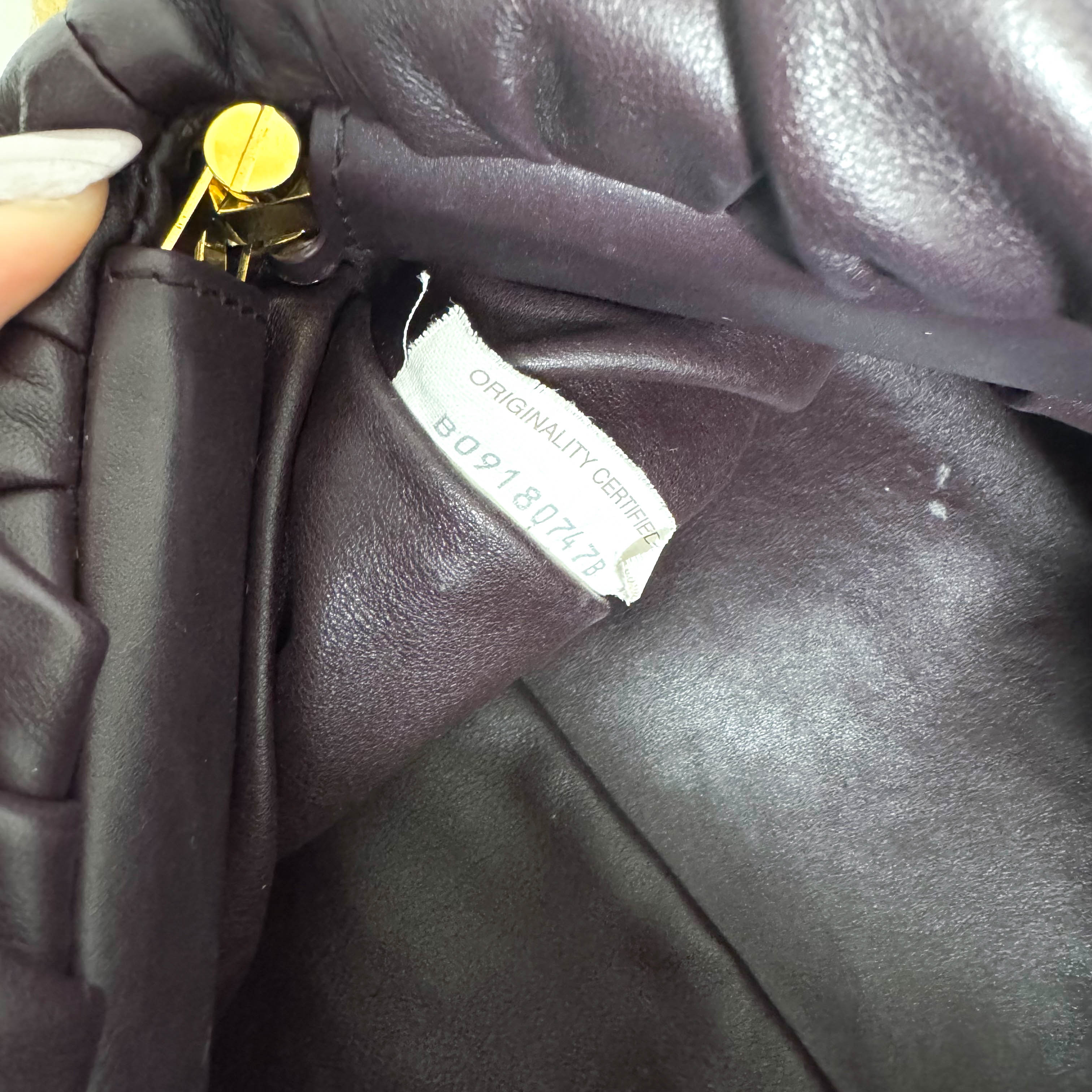 The Chain Pouch Purple Leather Shoulder Bag