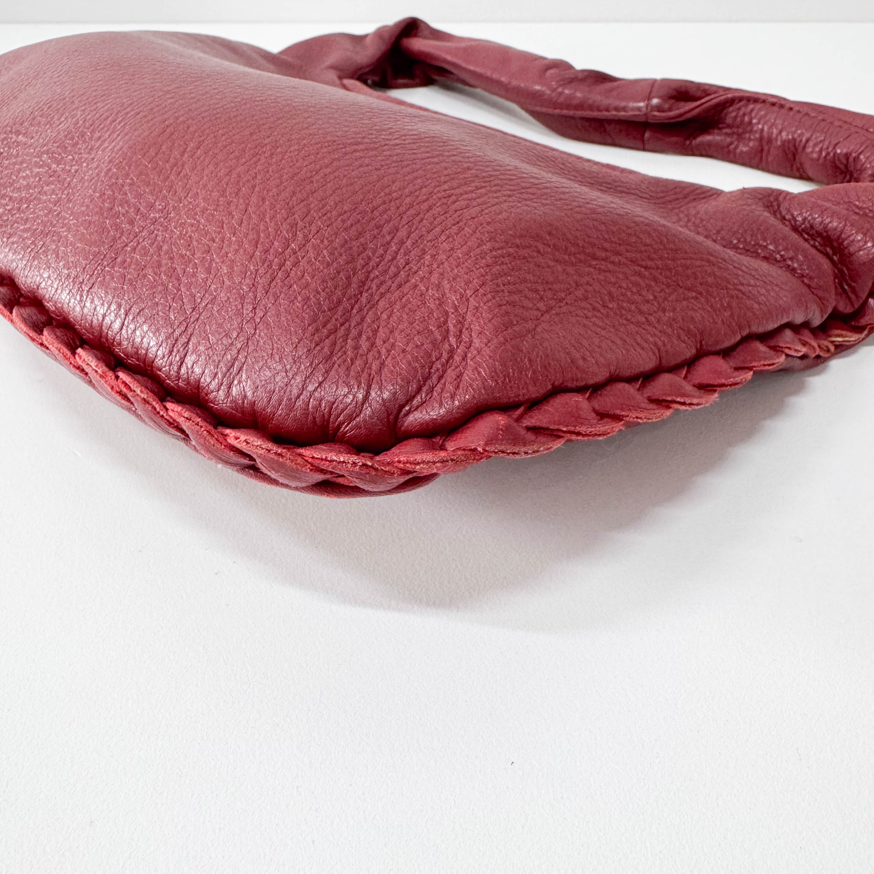 Red Leather Shoulder Bag