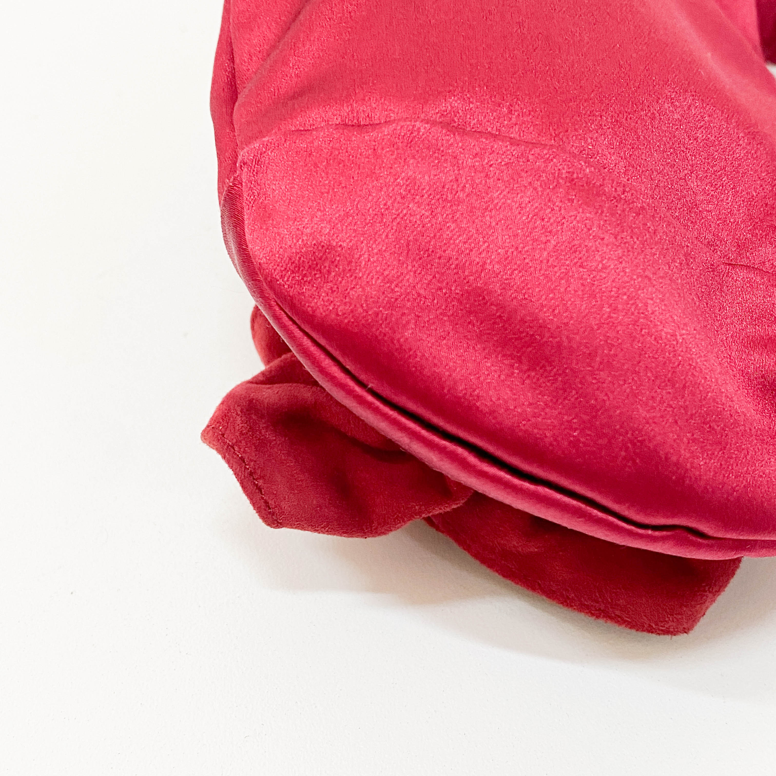 Rive Gauche Mini Red Satin Handbag