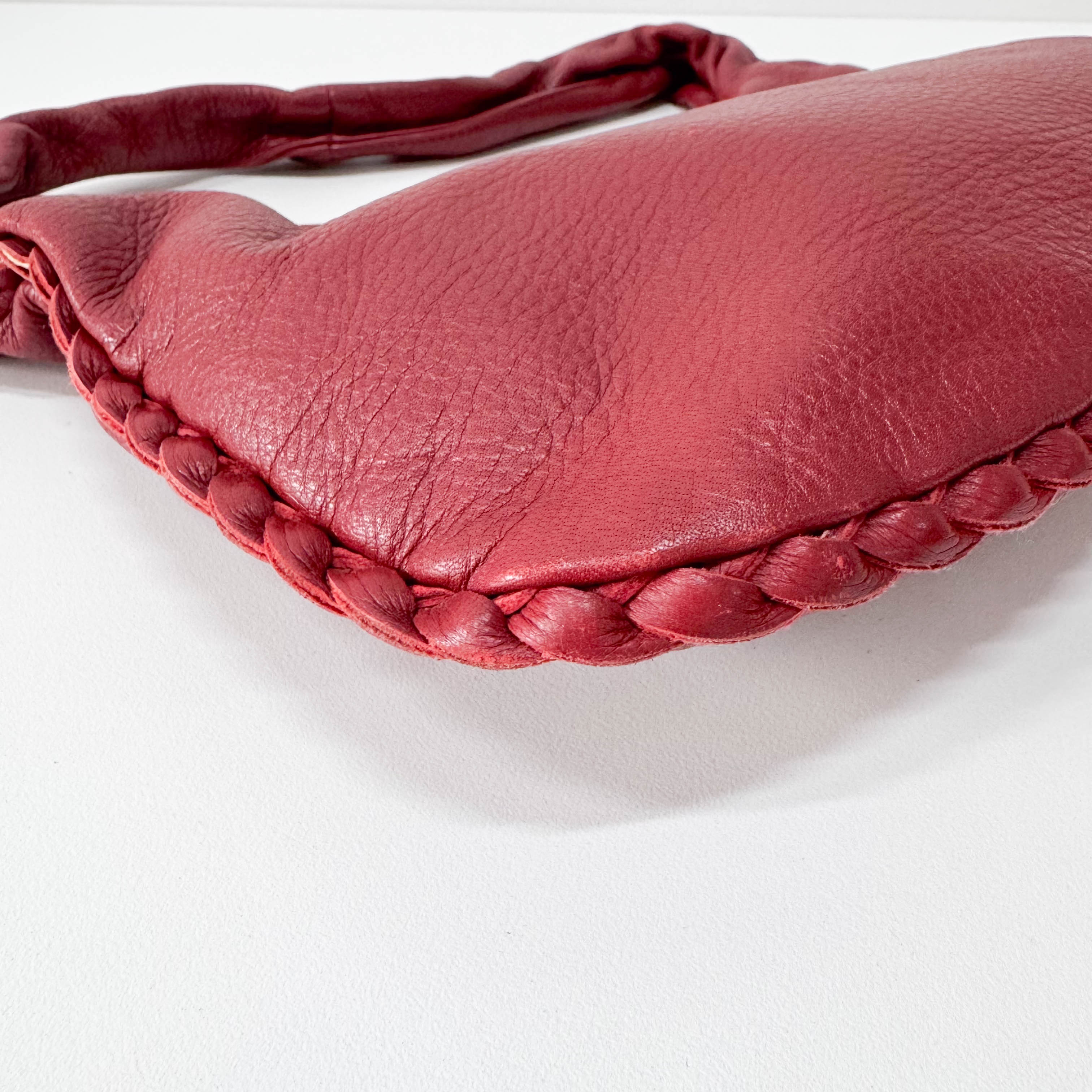 Red Leather Shoulder Bag