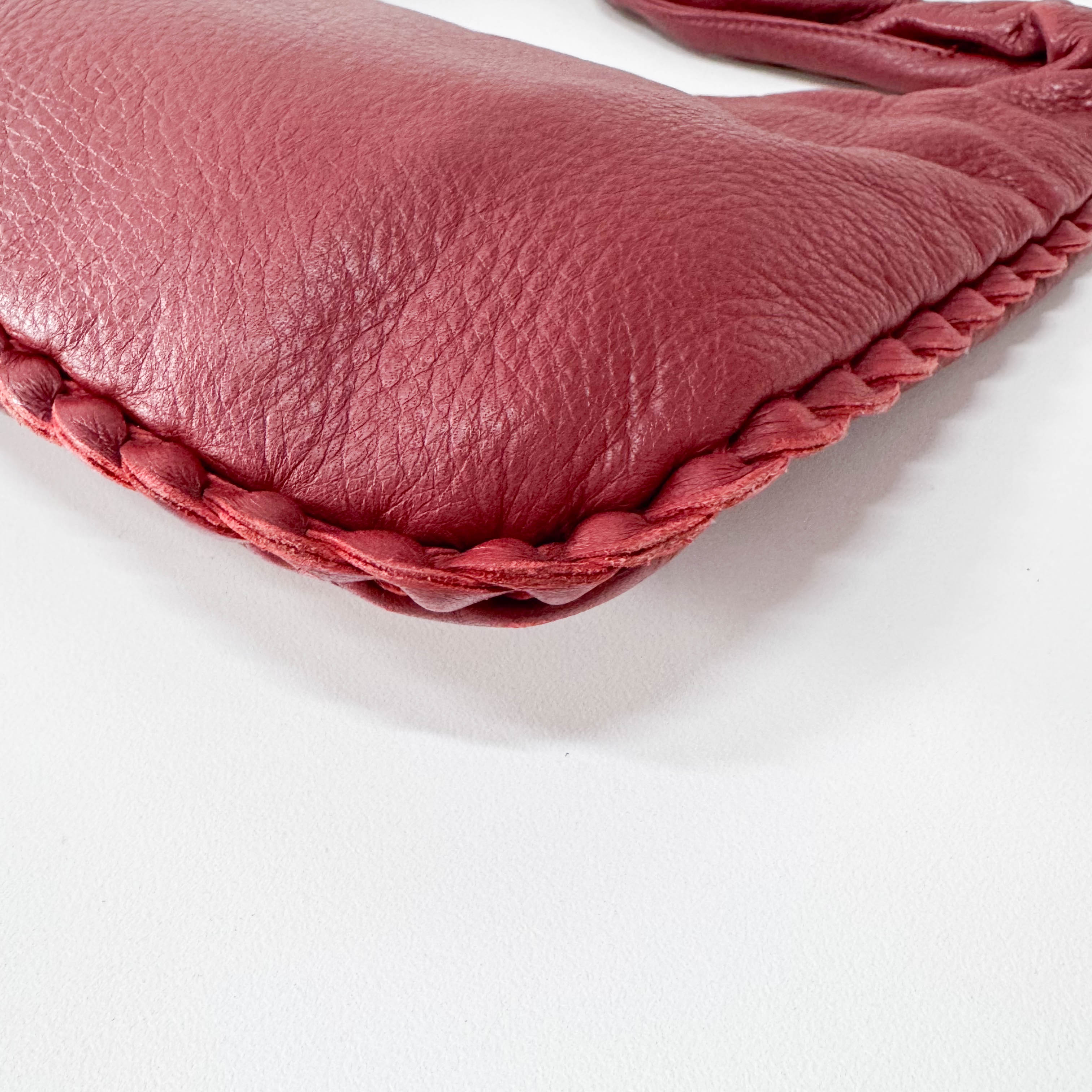 Red Leather Shoulder Bag