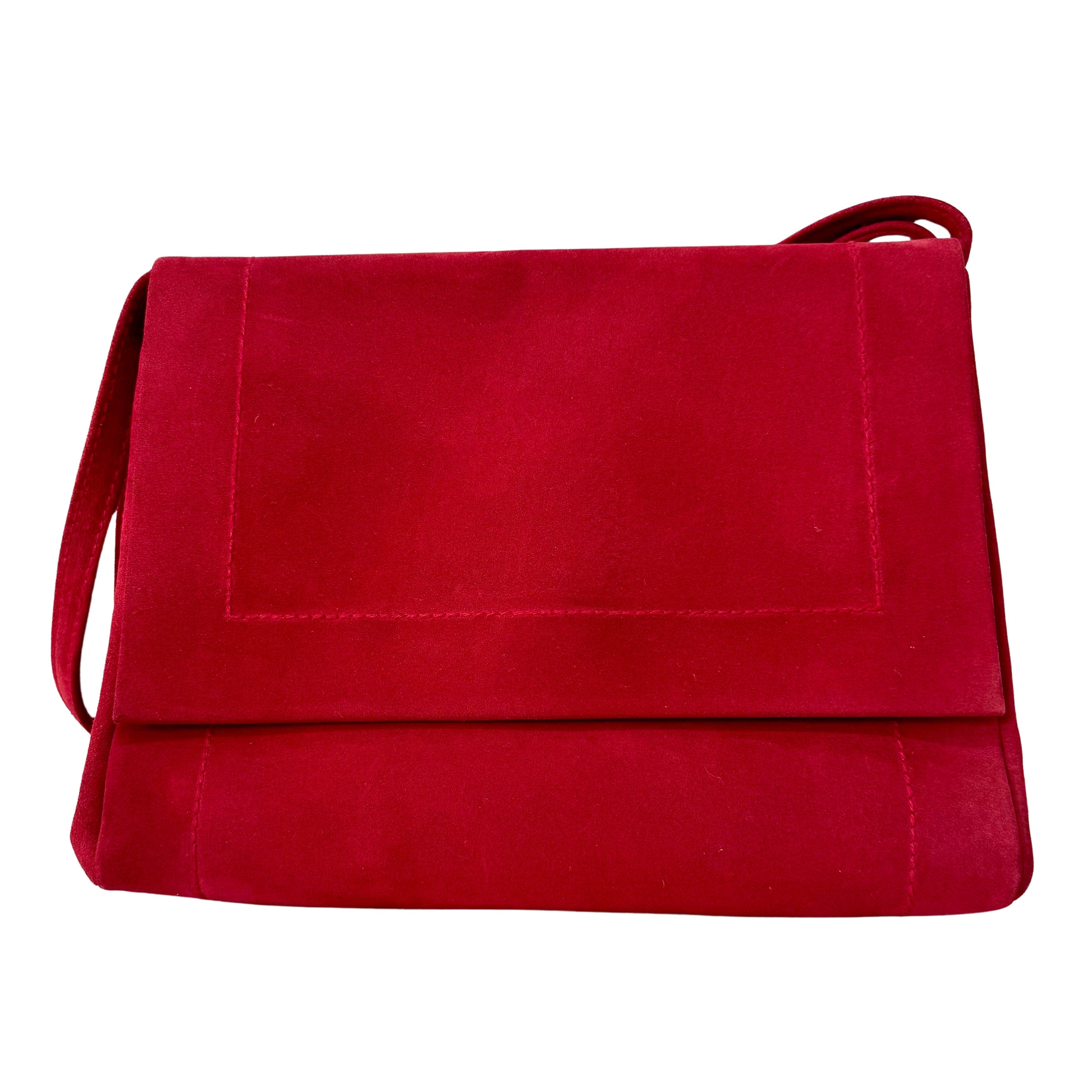 Double Belt Strap Flap Shoulder Bag