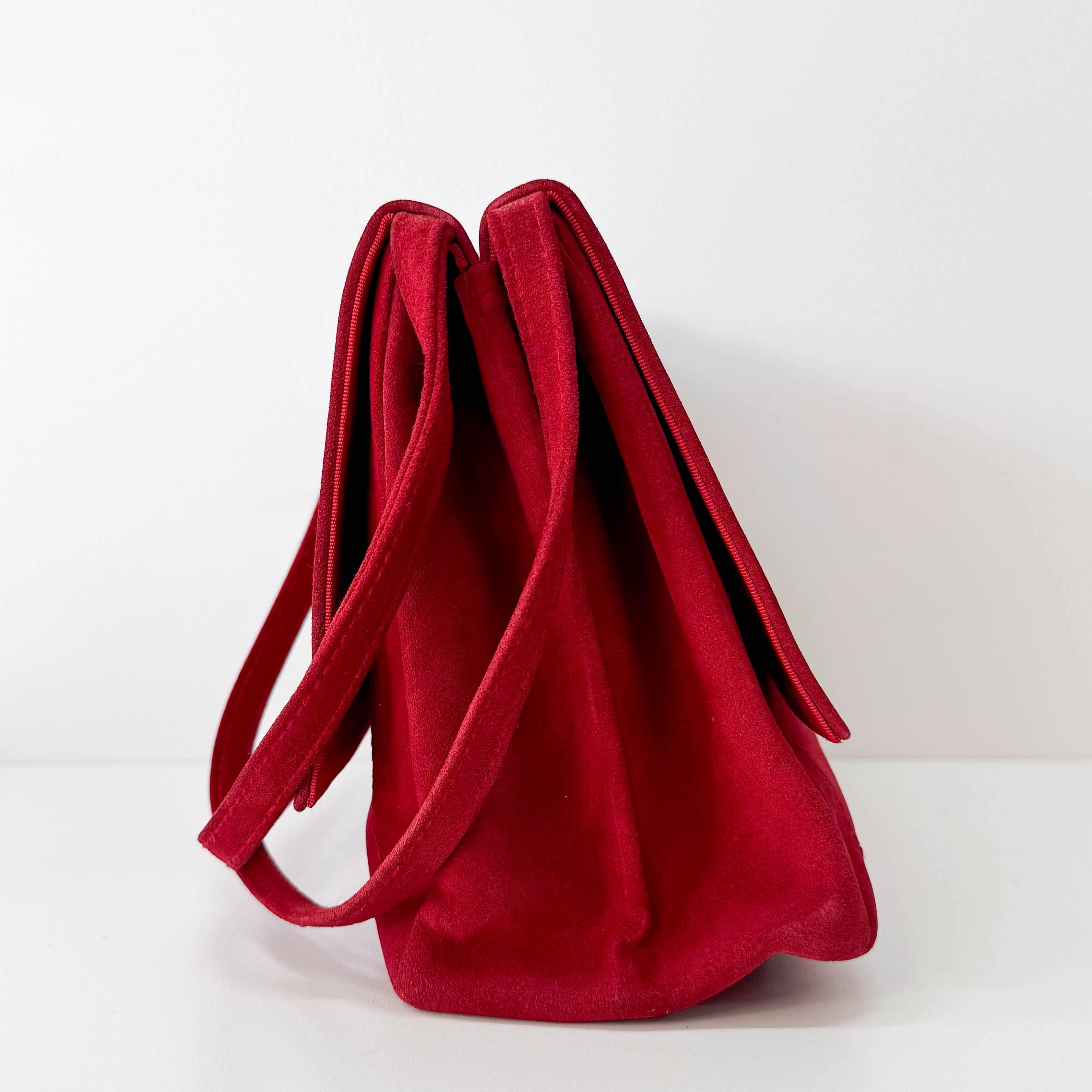 Double Belt Strap Flap Shoulder Bag