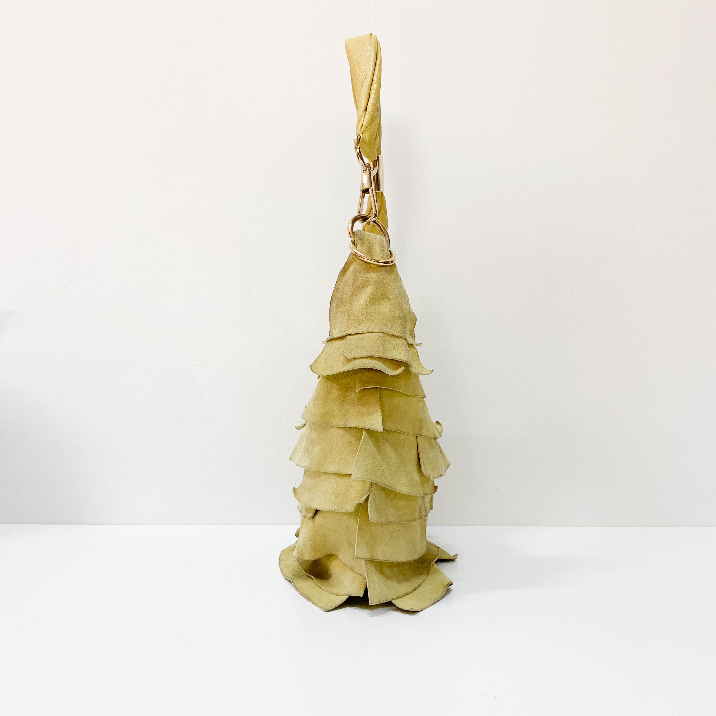 Sain-Tropez Yellow Suede Shoulder Bag