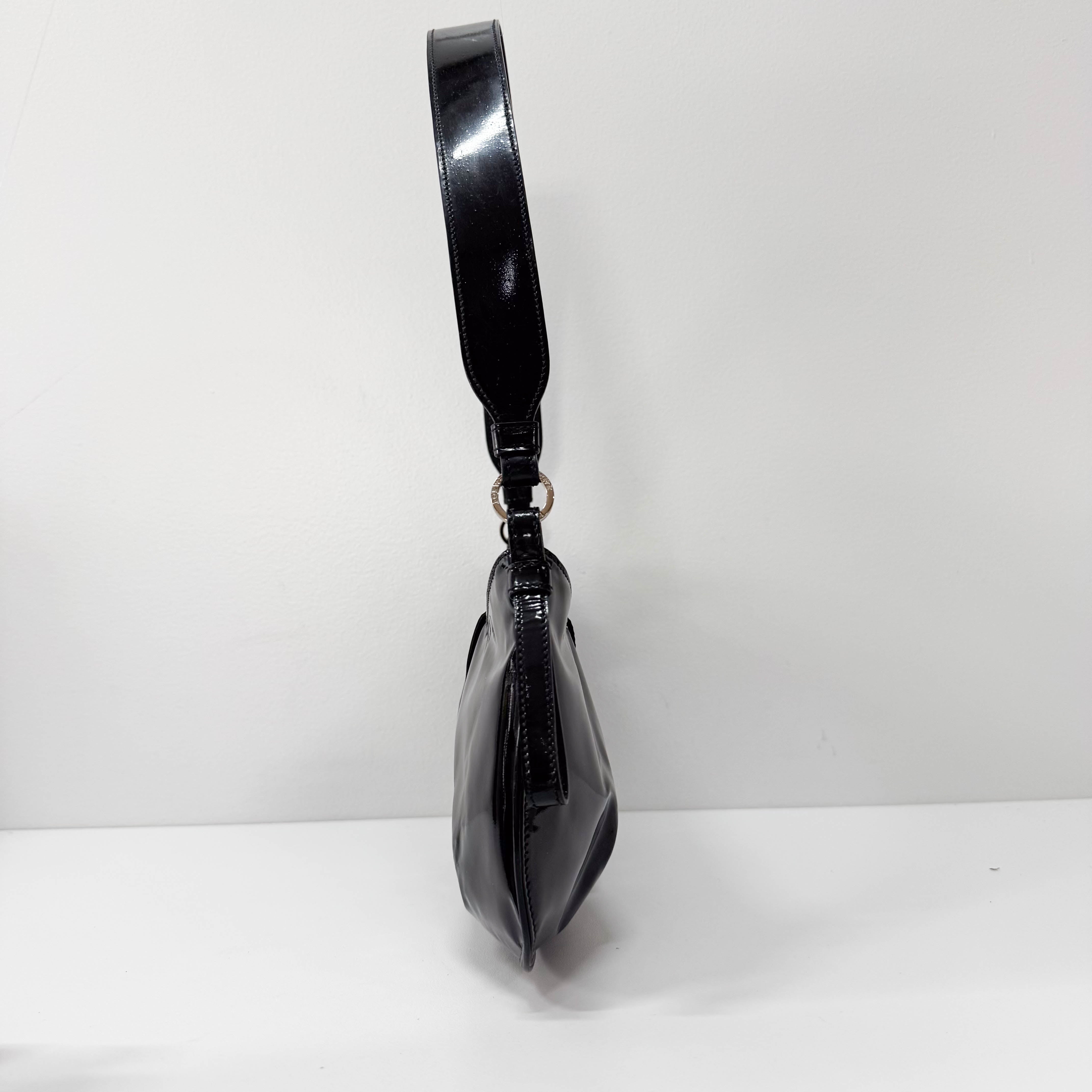 Black Patent Leather Shoulder Bag