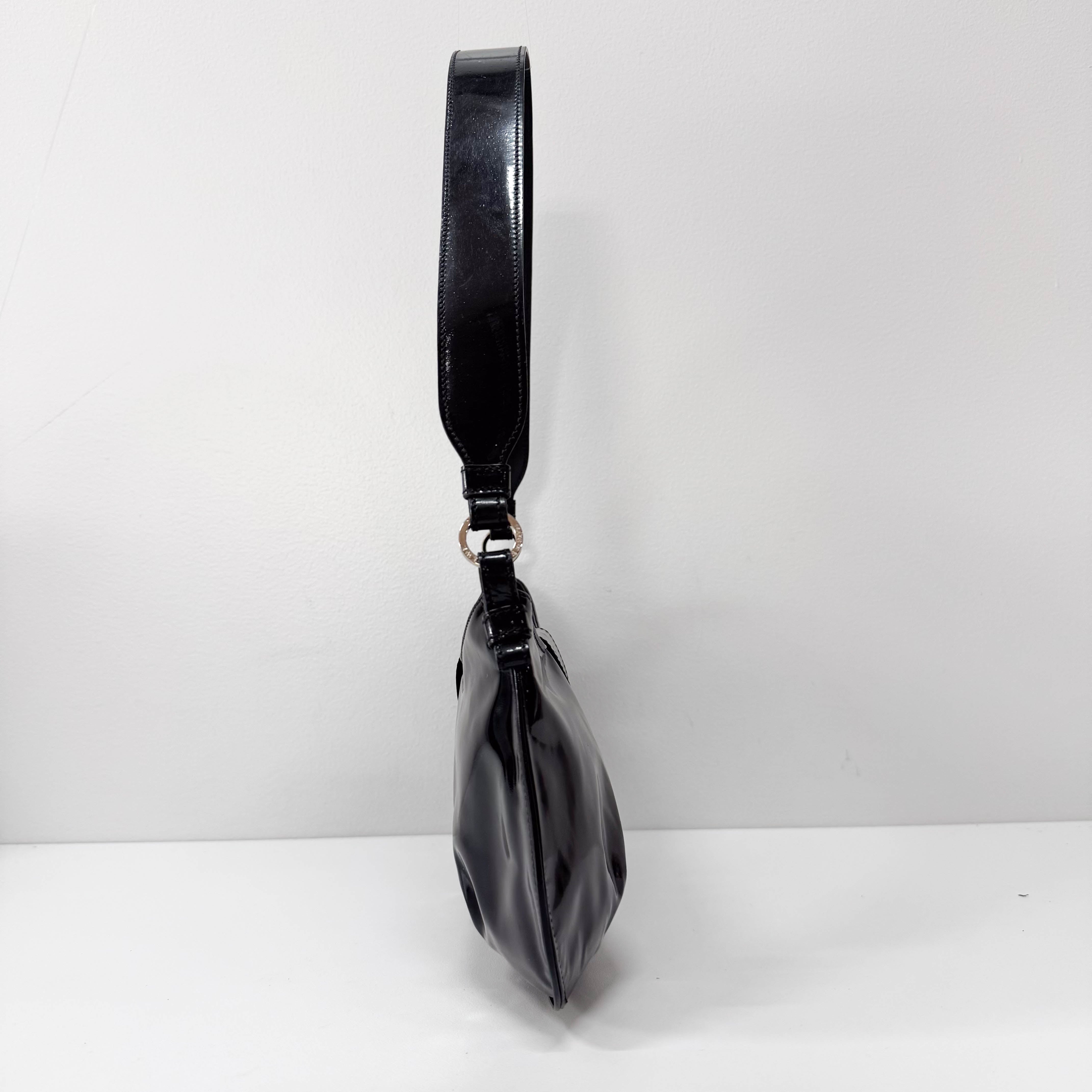 Black Patent Leather Shoulder Bag