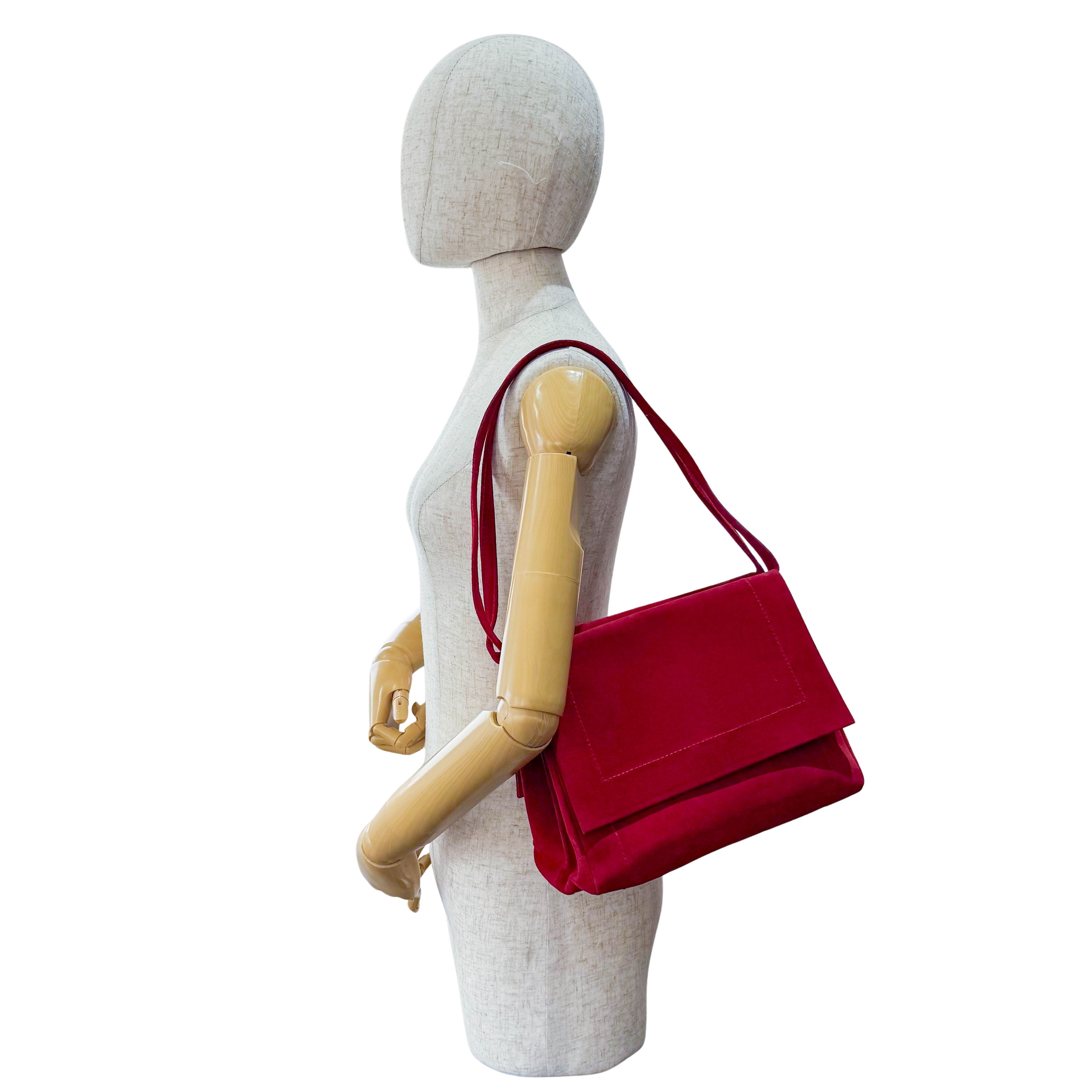 Double Belt Strap Flap Shoulder Bag