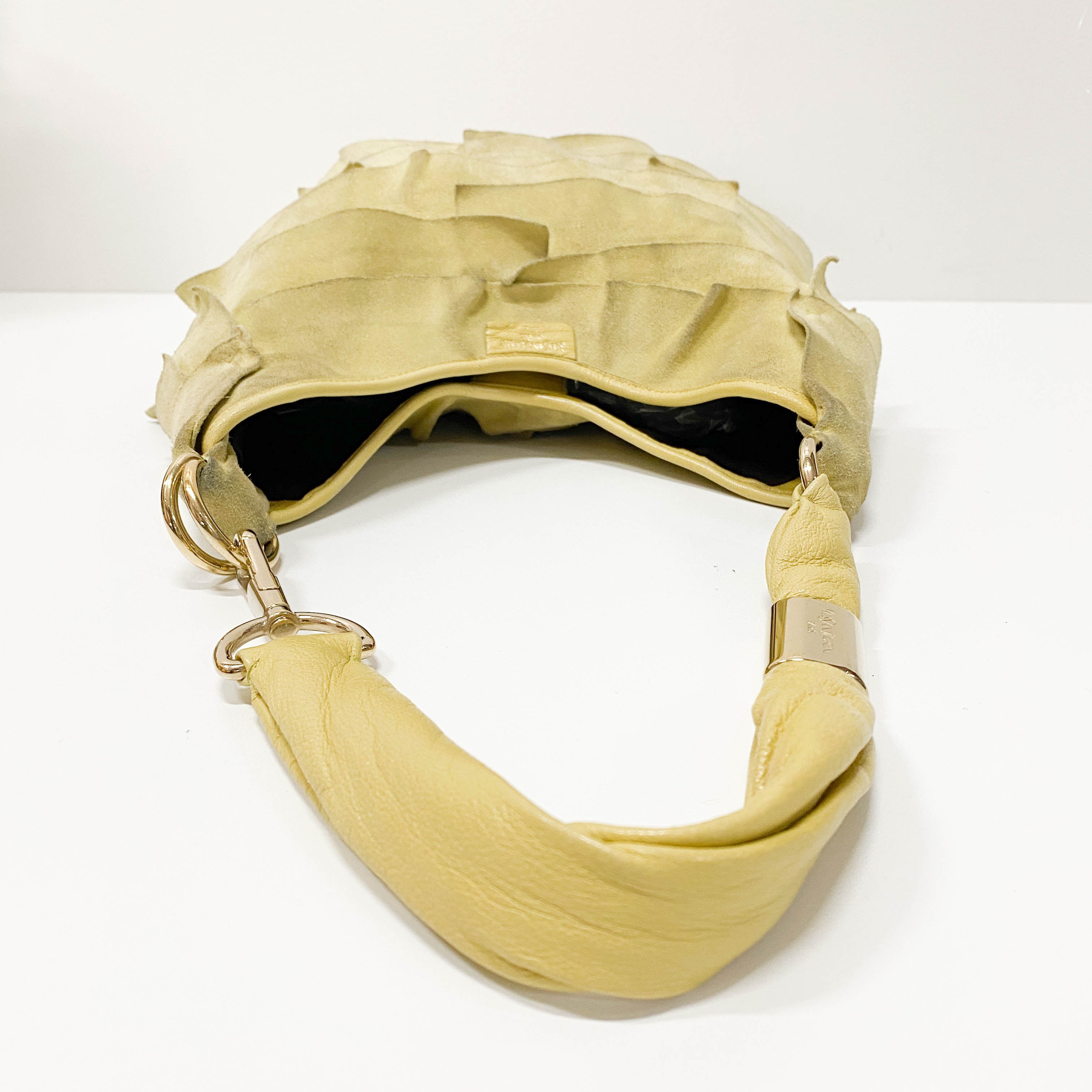 Sain-Tropez Yellow Suede Shoulder Bag