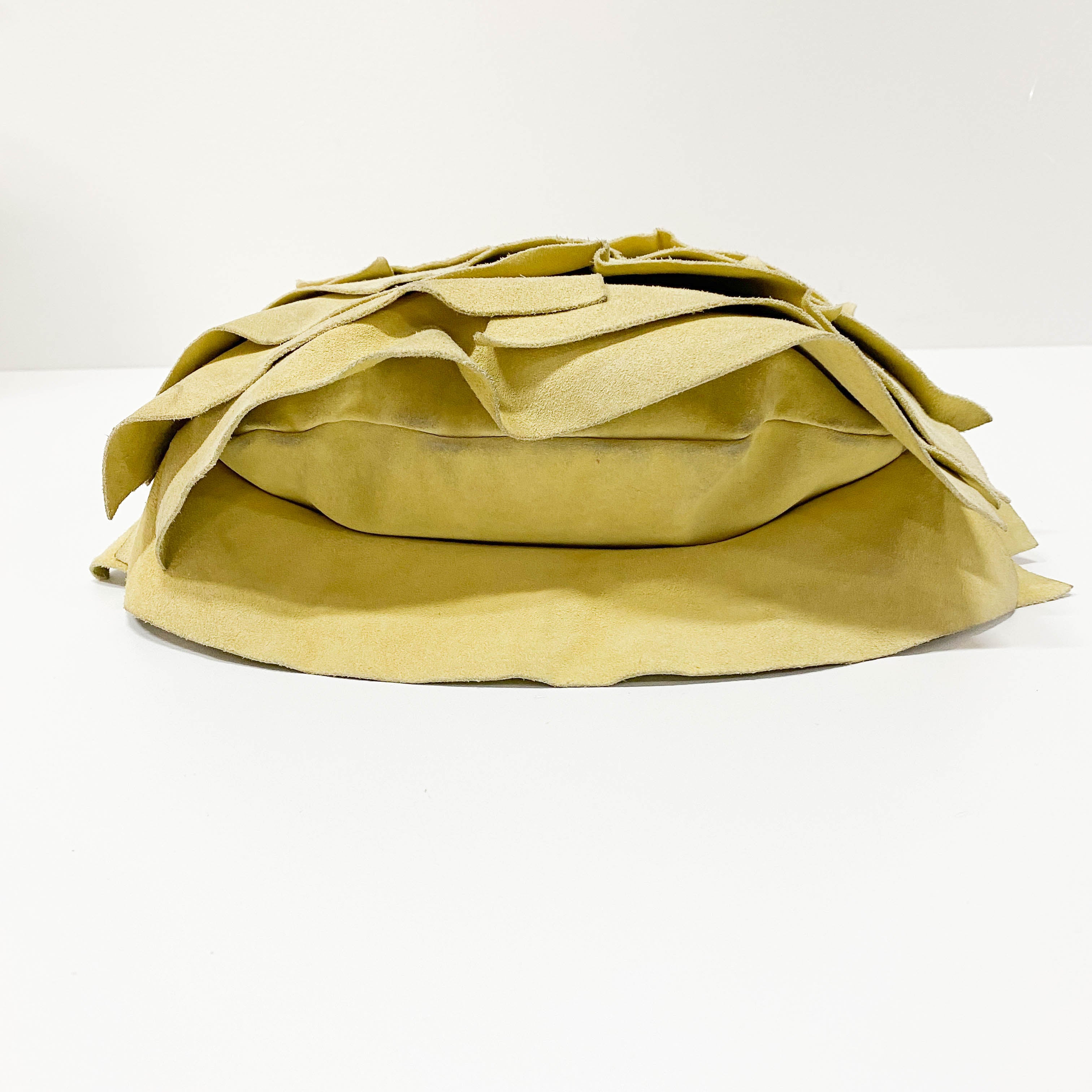 Sain-Tropez Yellow Suede Shoulder Bag