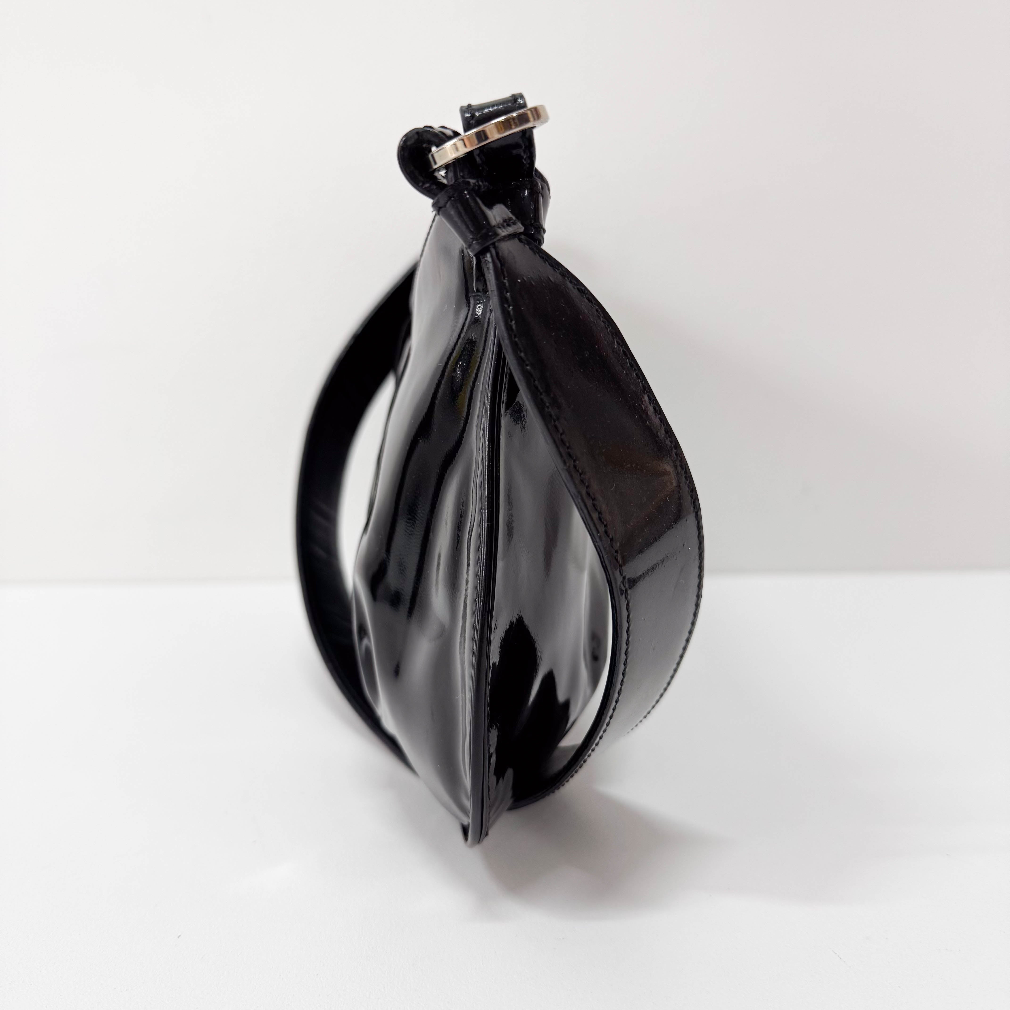 Black Patent Leather Shoulder Bag