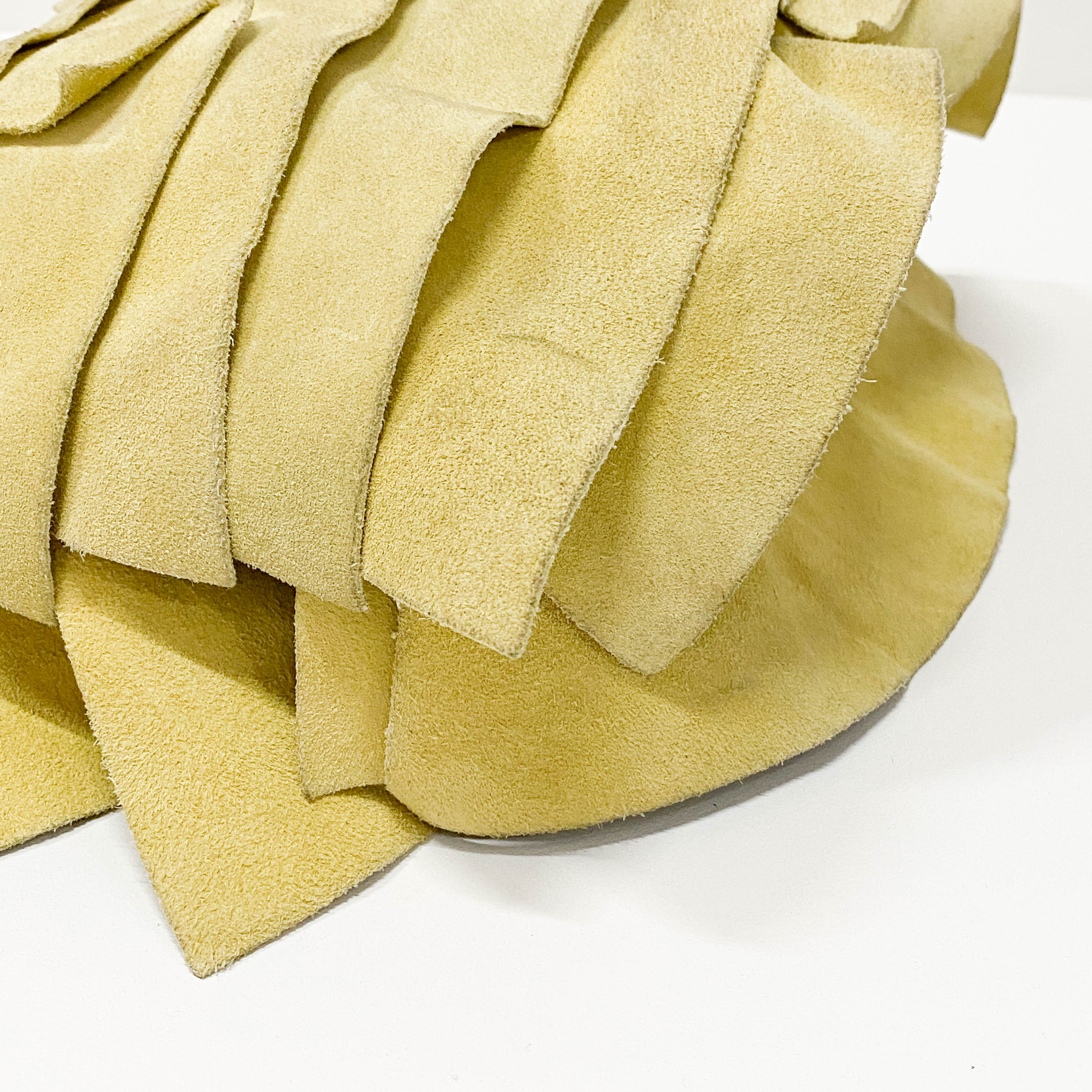 Sain-Tropez Yellow Suede Shoulder Bag