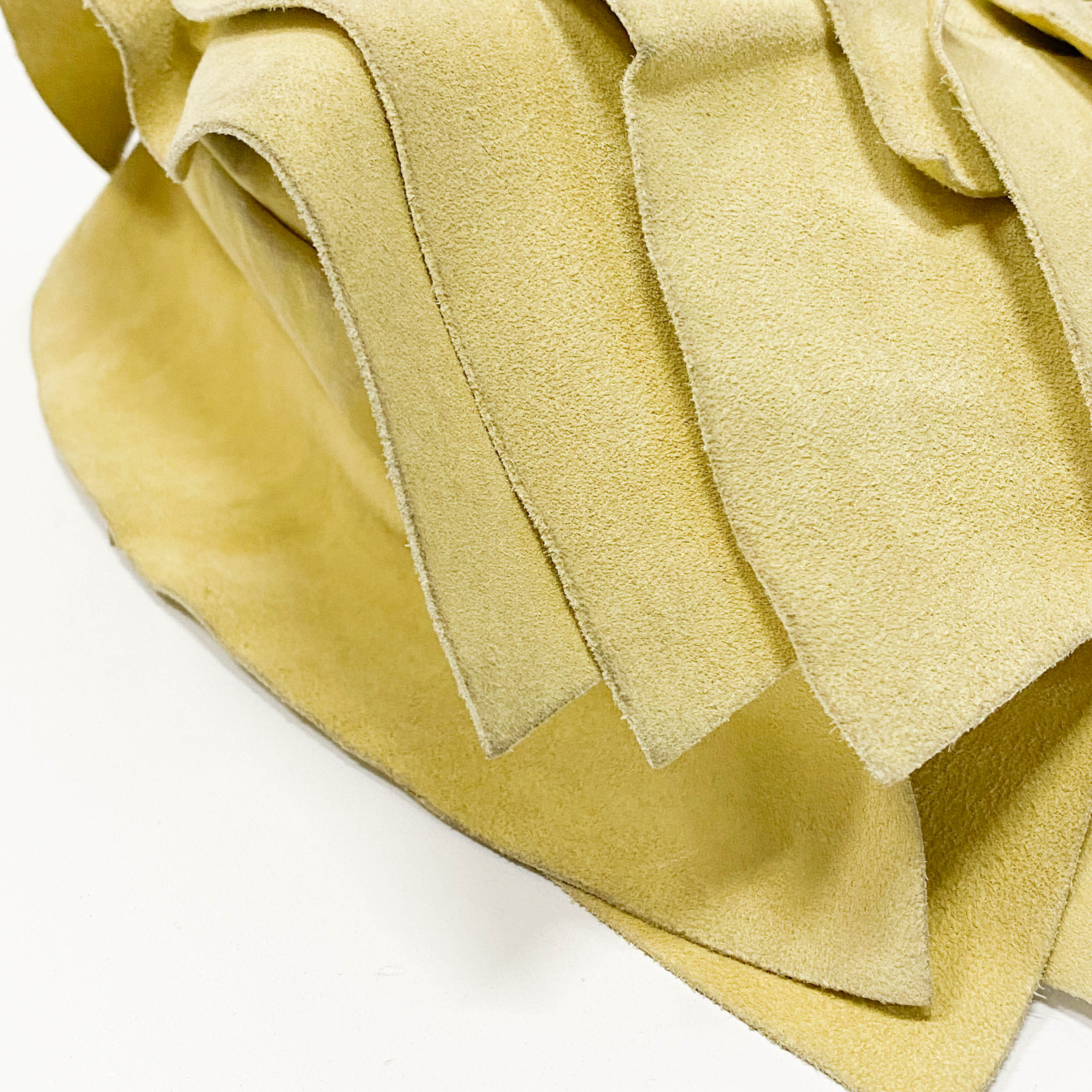 Sain-Tropez Yellow Suede Shoulder Bag