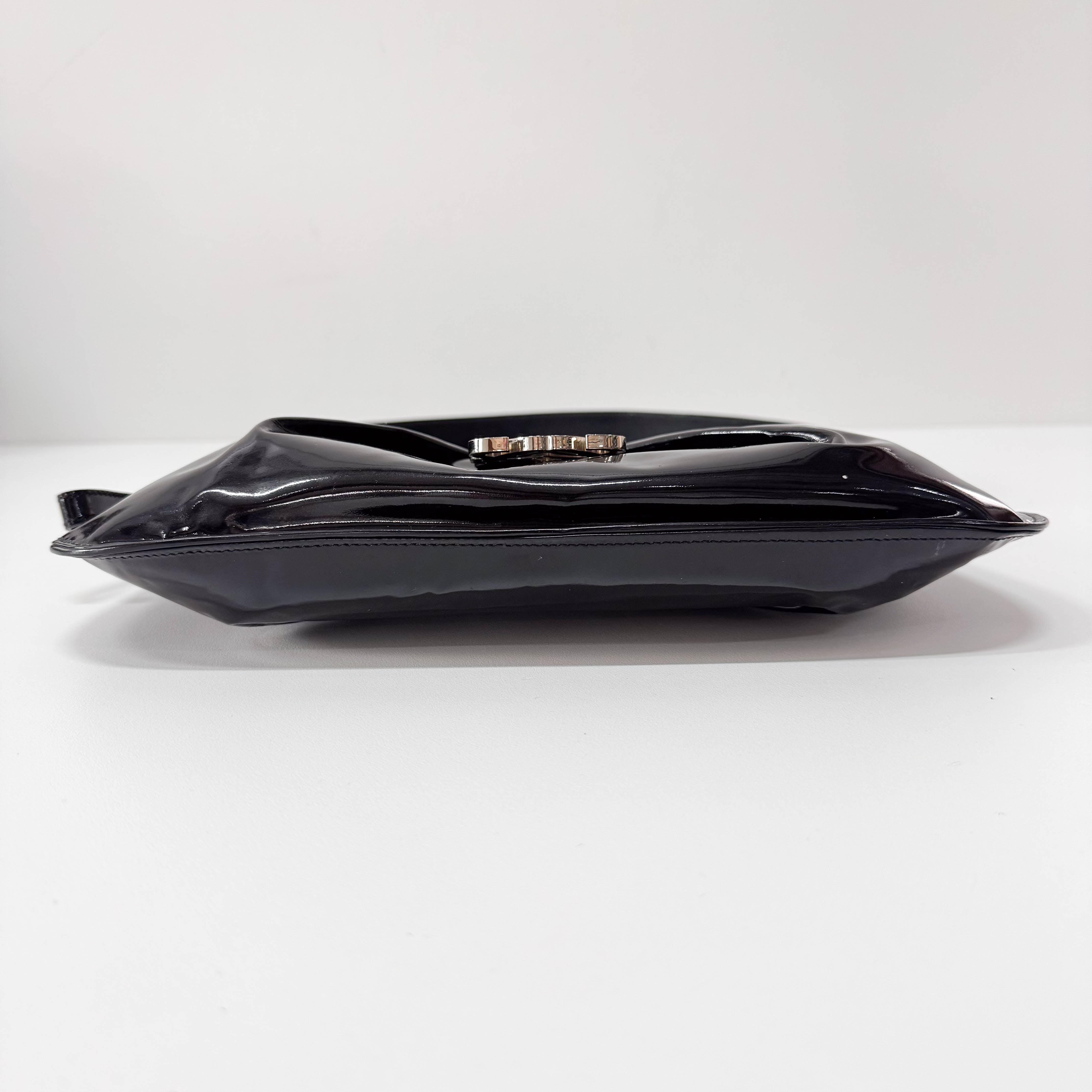 Black Patent Leather Shoulder Bag