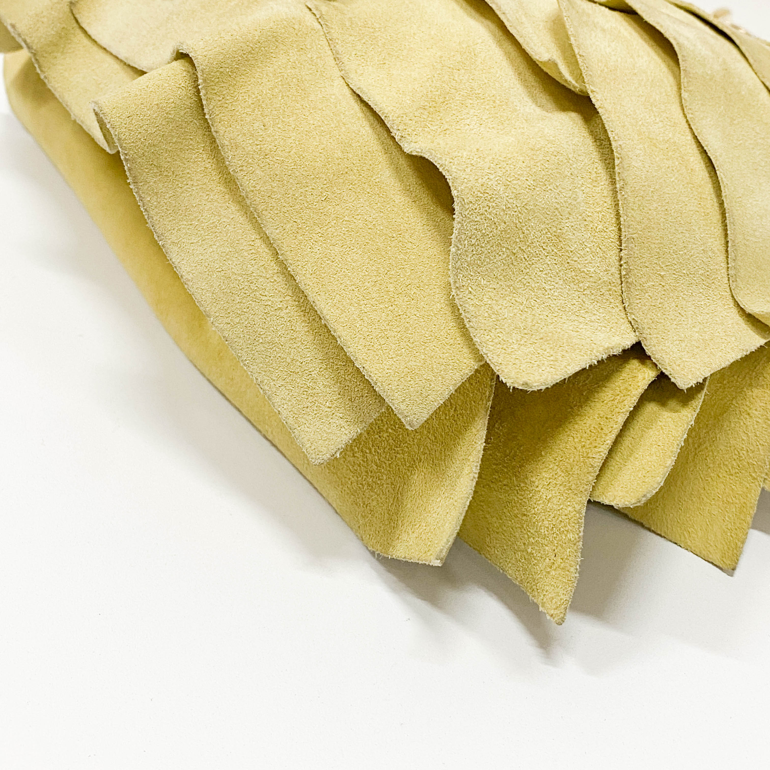 Sain-Tropez Yellow Suede Shoulder Bag