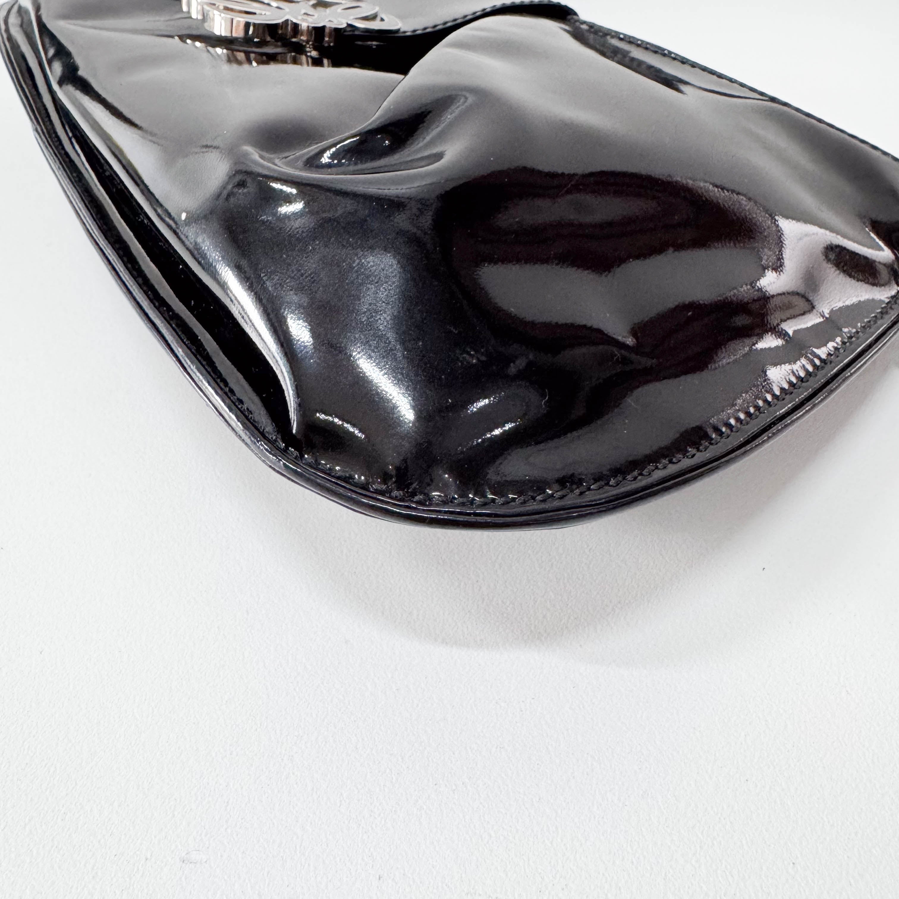 Black Patent Leather Shoulder Bag