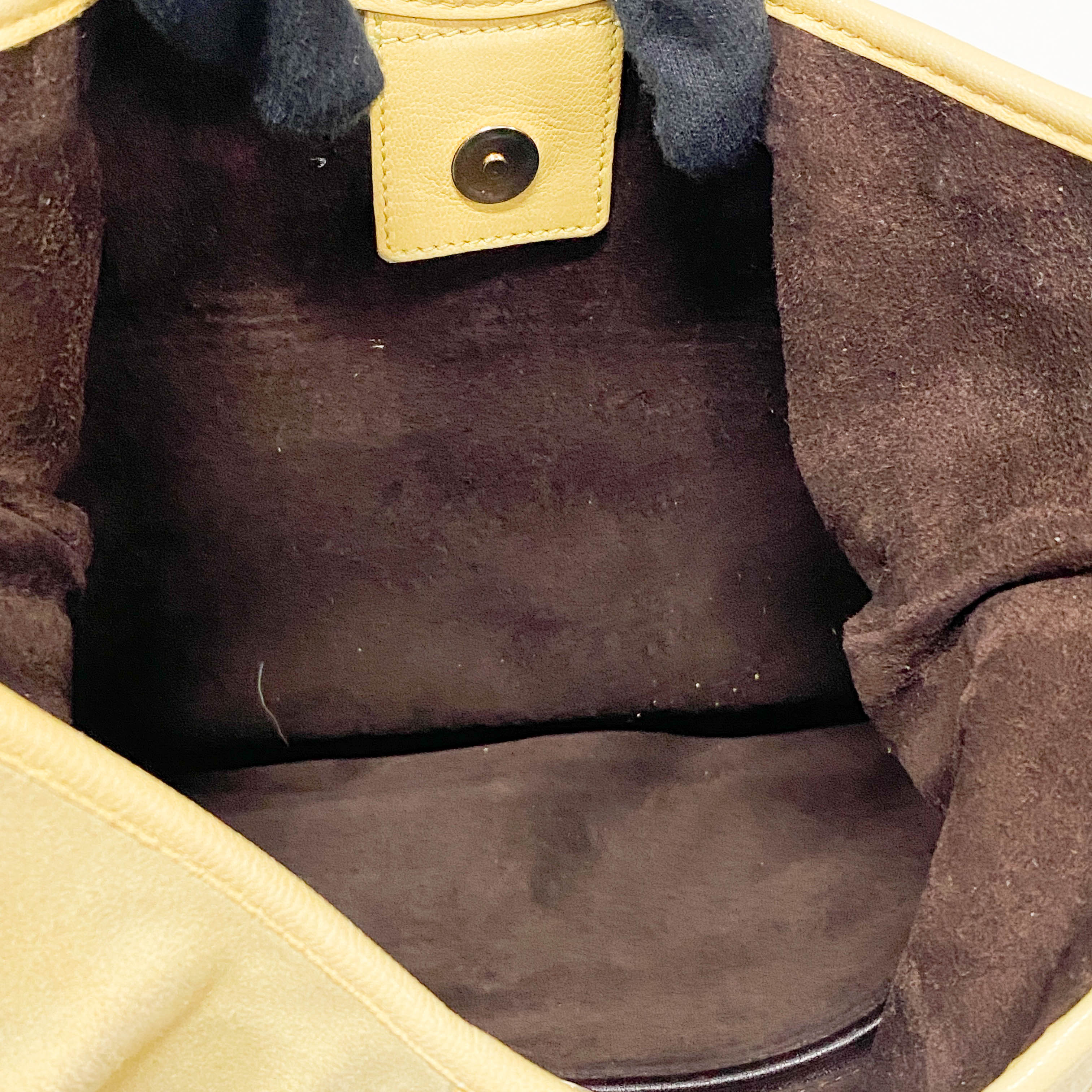 Sain-Tropez Yellow Suede Shoulder Bag