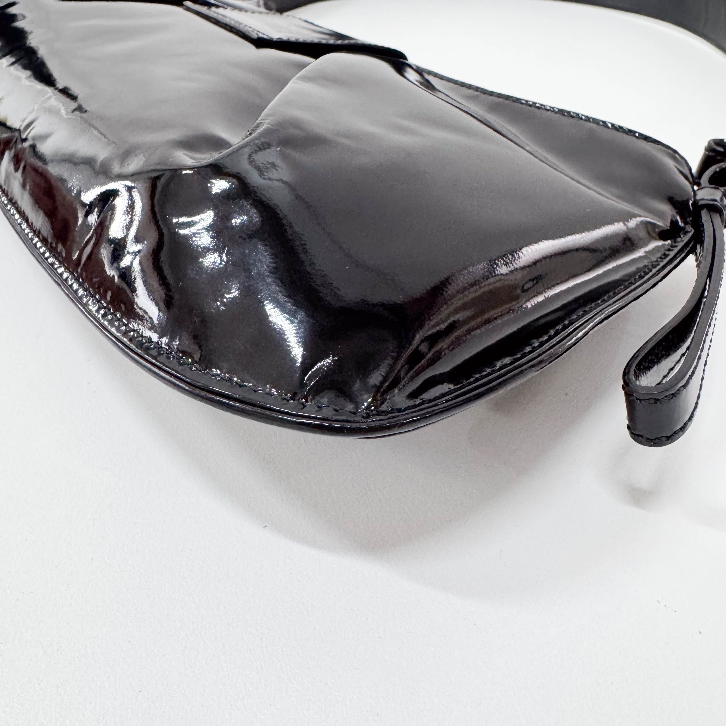Black Patent Leather Shoulder Bag