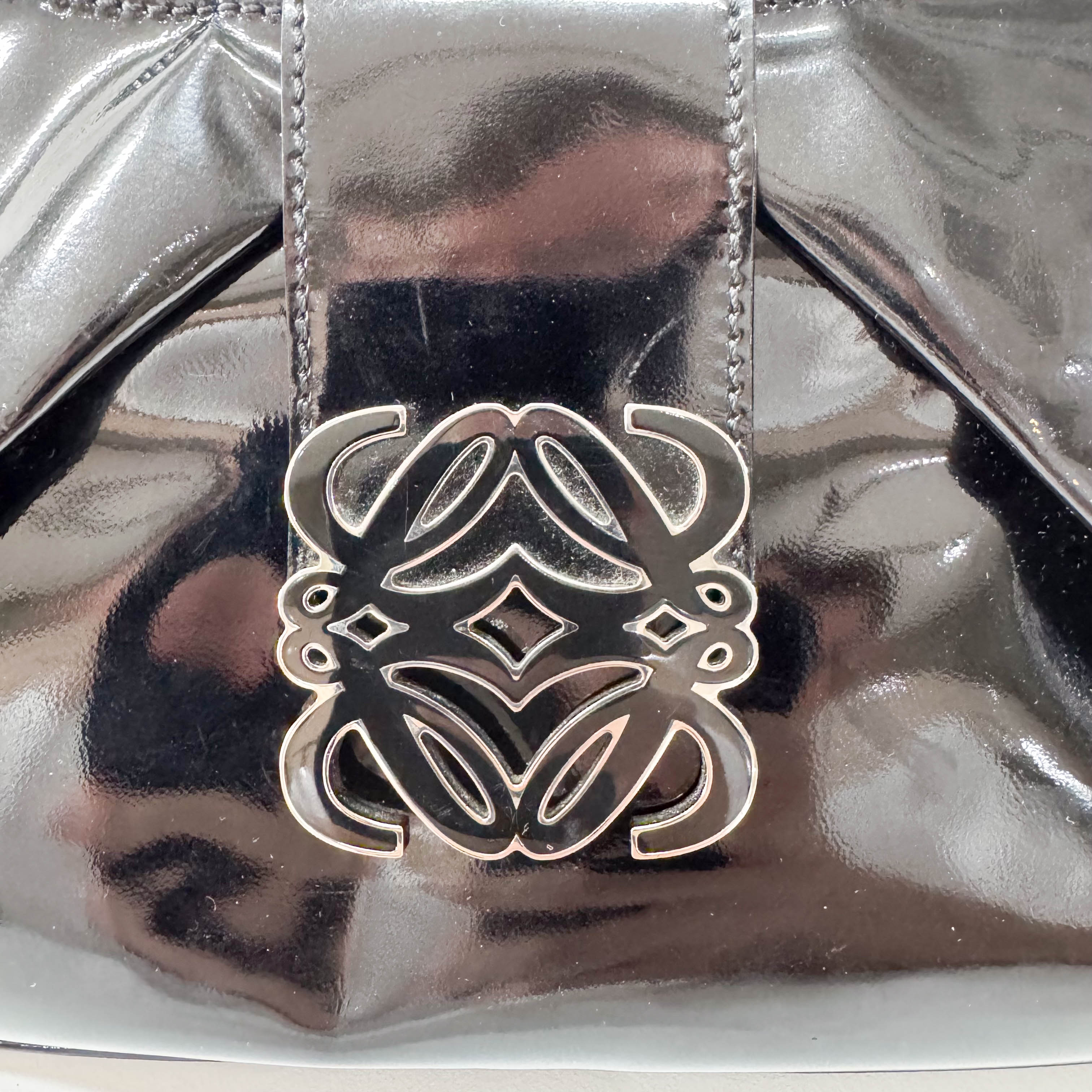 Black Patent Leather Shoulder Bag